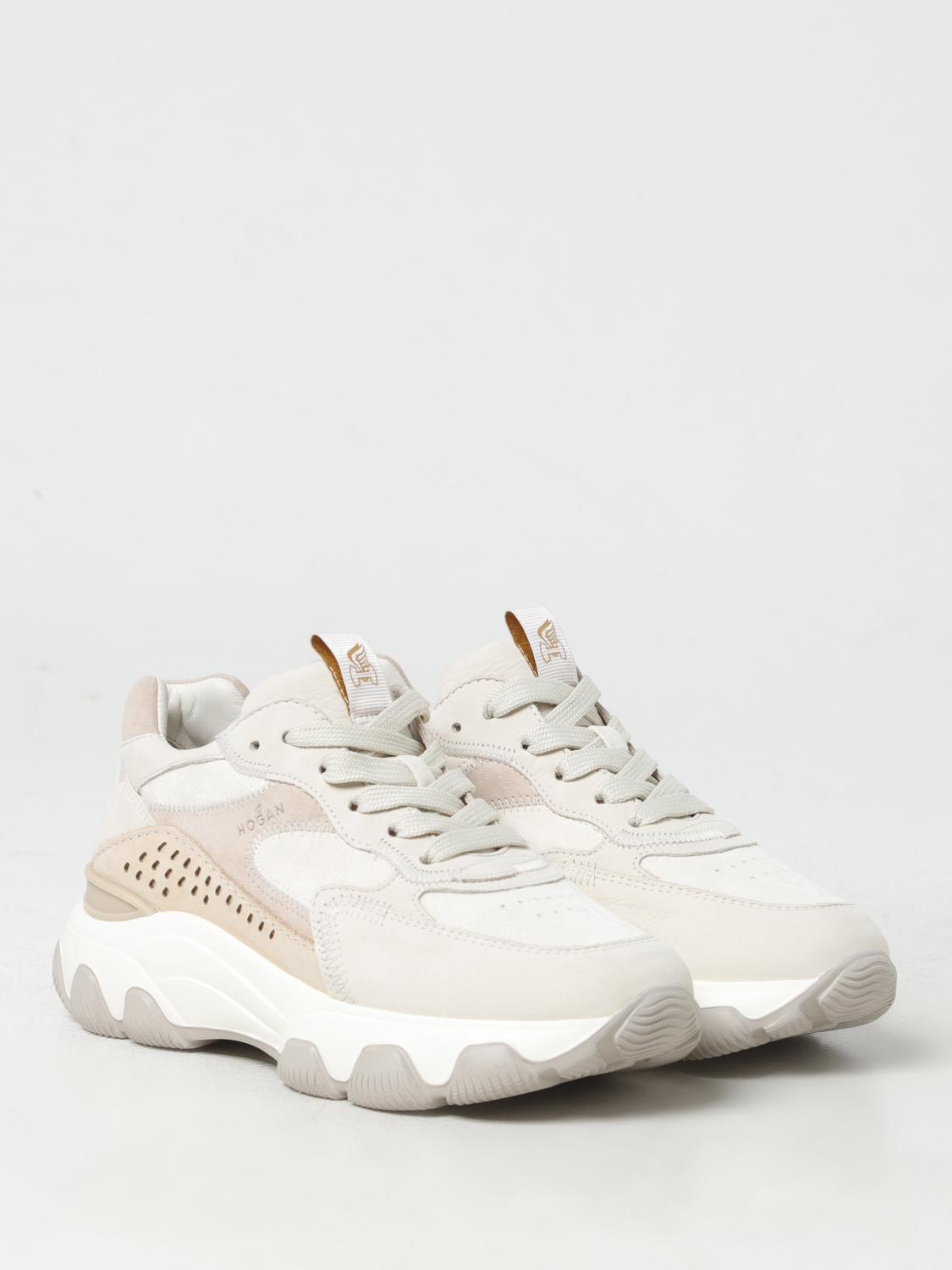 HOGAN SNEAKERS: Sneakers Hyperactive Hogan in camoscio , Beige - Img 2