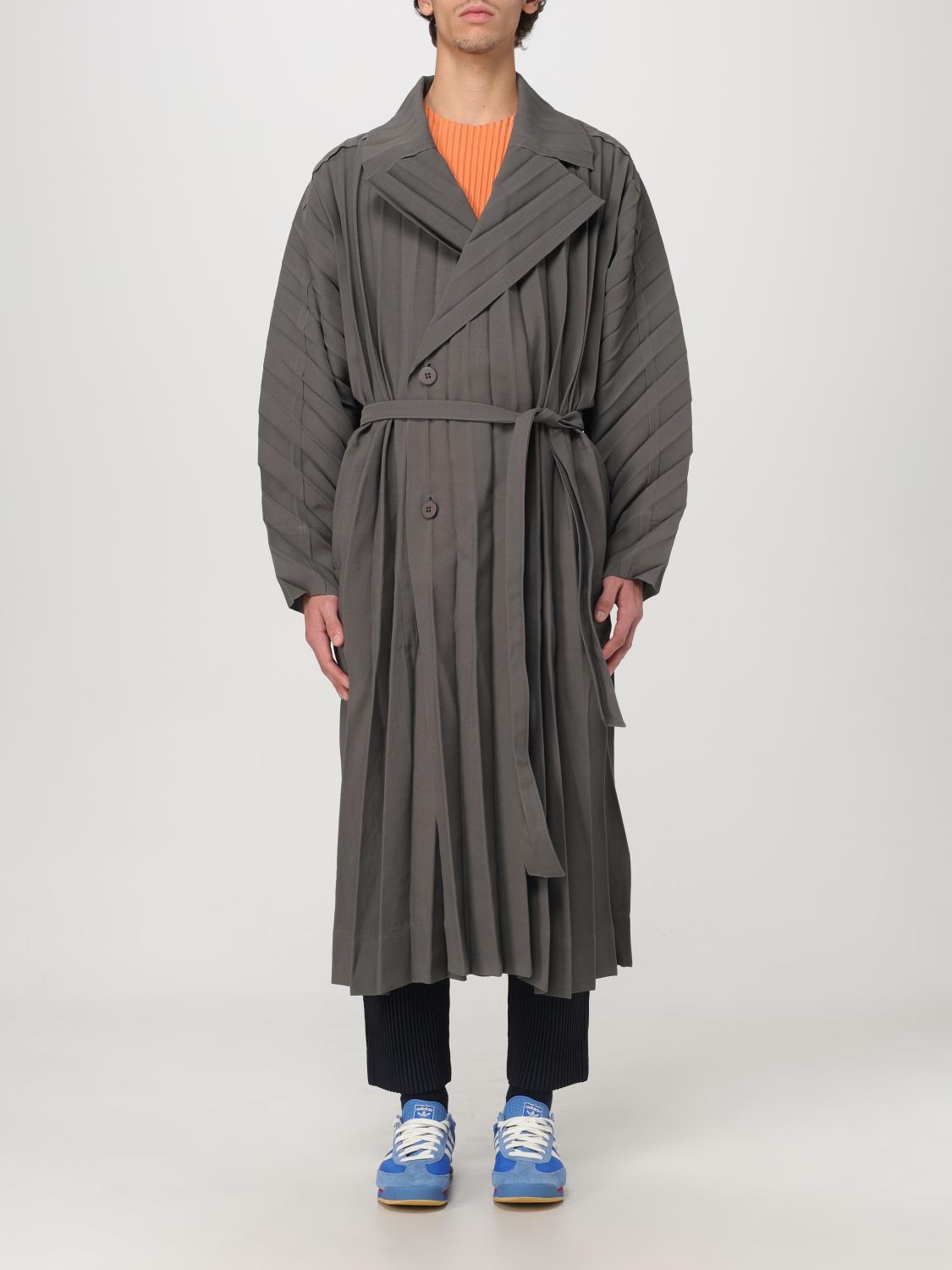 HOMME PLISSE' ISSEY MIYAKE TRENCH COAT: Homme Plisse' Issey Miyake men's trench coat, Black - Img 1