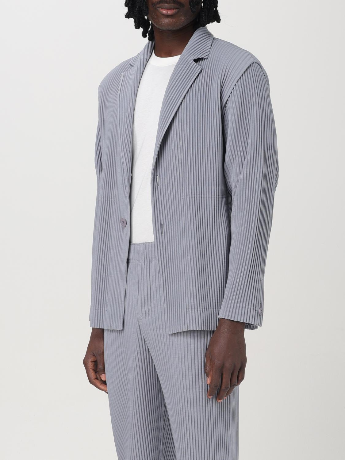 HOMME PLISSE' ISSEY MIYAKE AMERICANA: Americana hombre Homme Plisse' Issey Miyake, Gris - Img 4