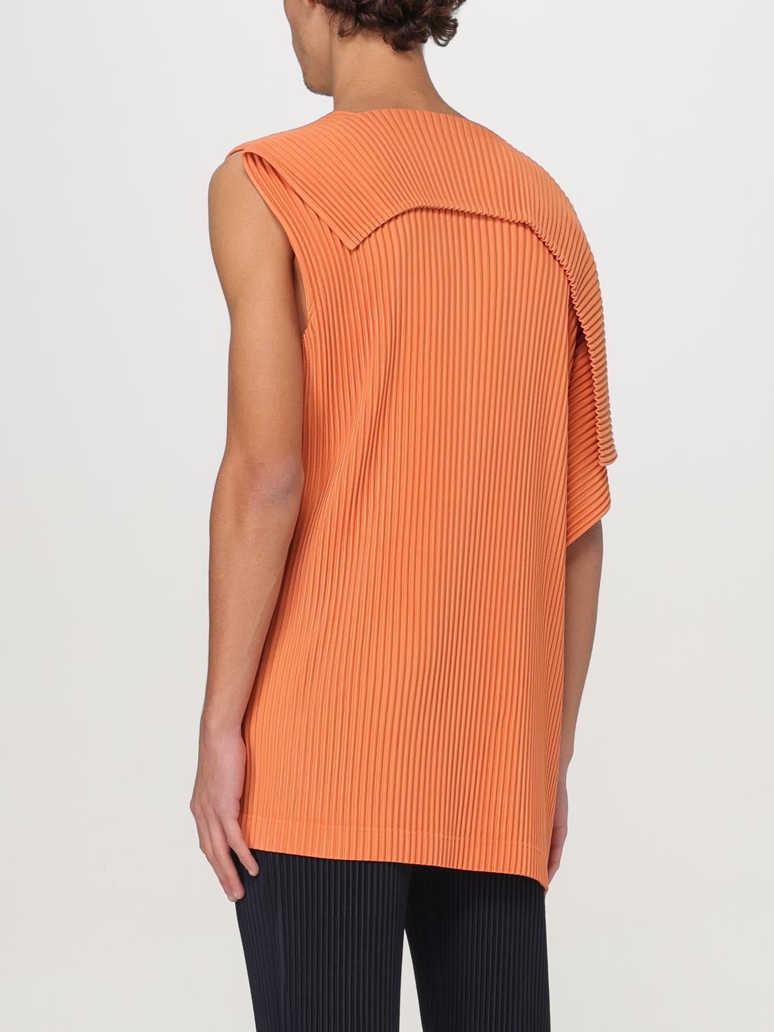 HOMME PLISSE' ISSEY MIYAKE タンクトップ: Tシャツ メンズ Homme Plisse' Issey Miyake, オレンジ - Img 3