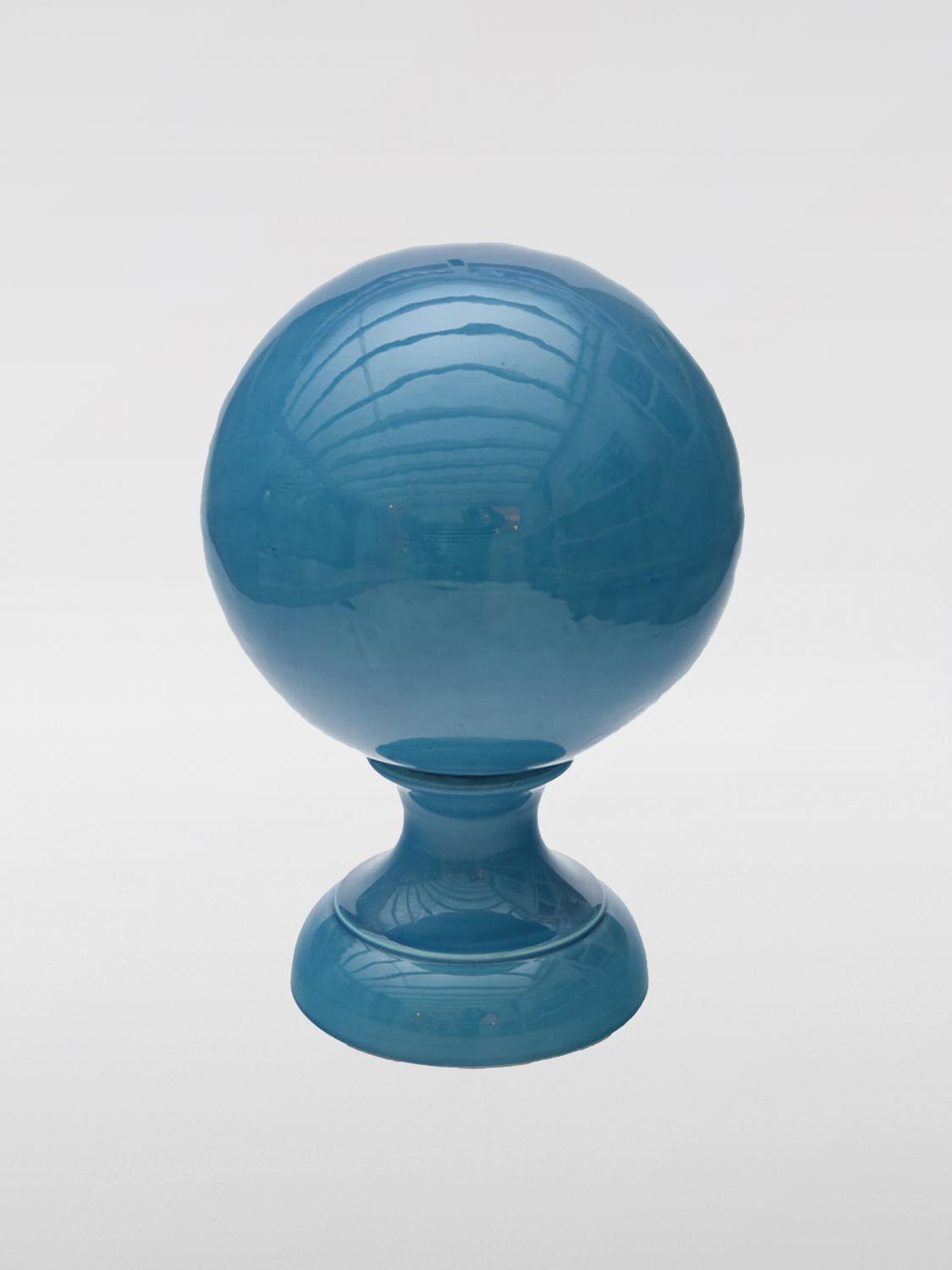 BARTES ACCESSORI DECORATIVI: Alzata Sfera Bartes in ceramica, Turchese - Img 1