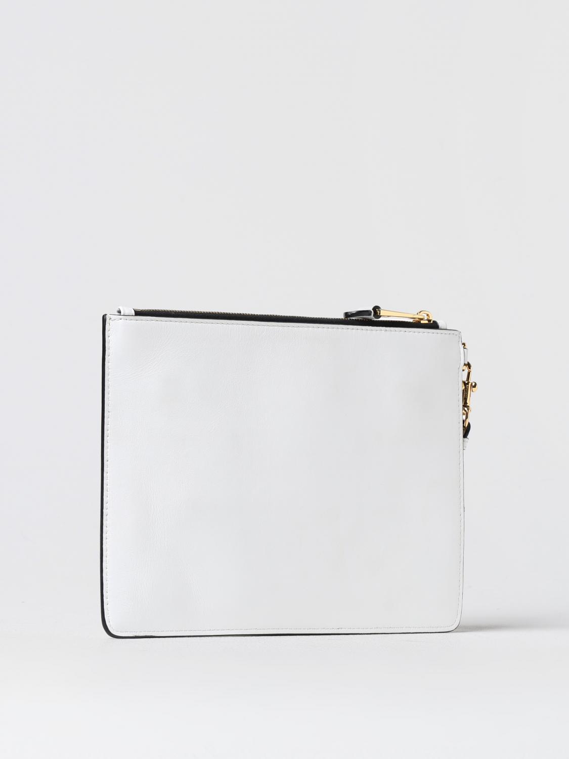 MOSCHINO COUTURE CLUTCH: Clutch con logo Moschino Couture, Bianco - Img 3