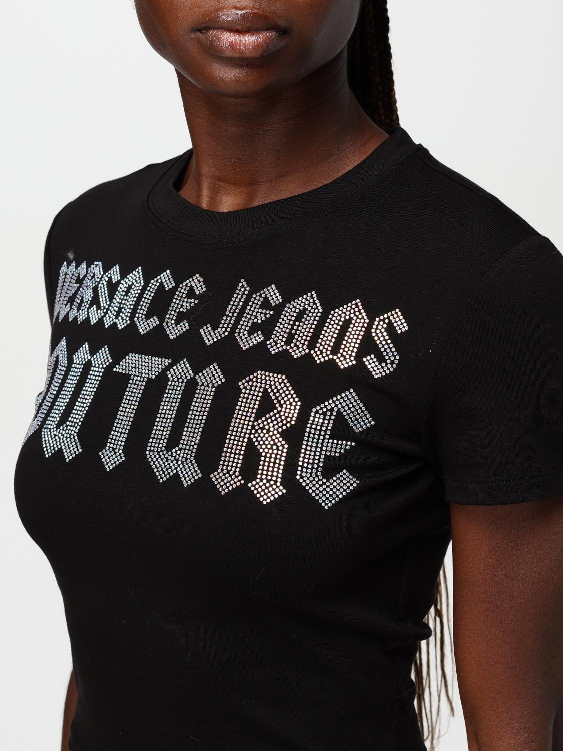 VERSACE JEANS COUTURE T-SHIRT: T-shirt woman Versace Jeans Couture, Black - Img 3