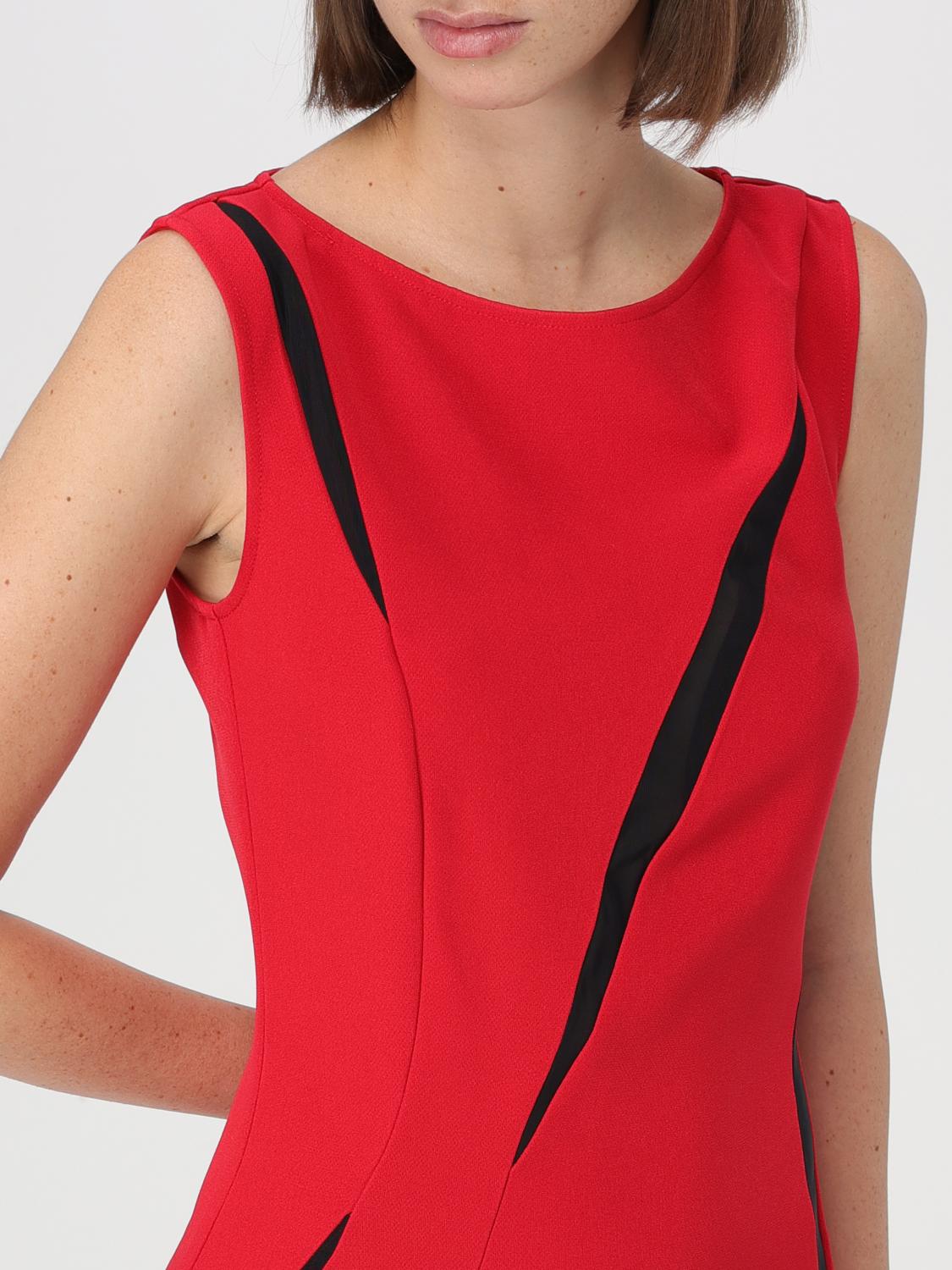 JUST CAVALLI ABITO: Abito Just Cavalli in tessuto elasticizzato , Rosso - Img 3