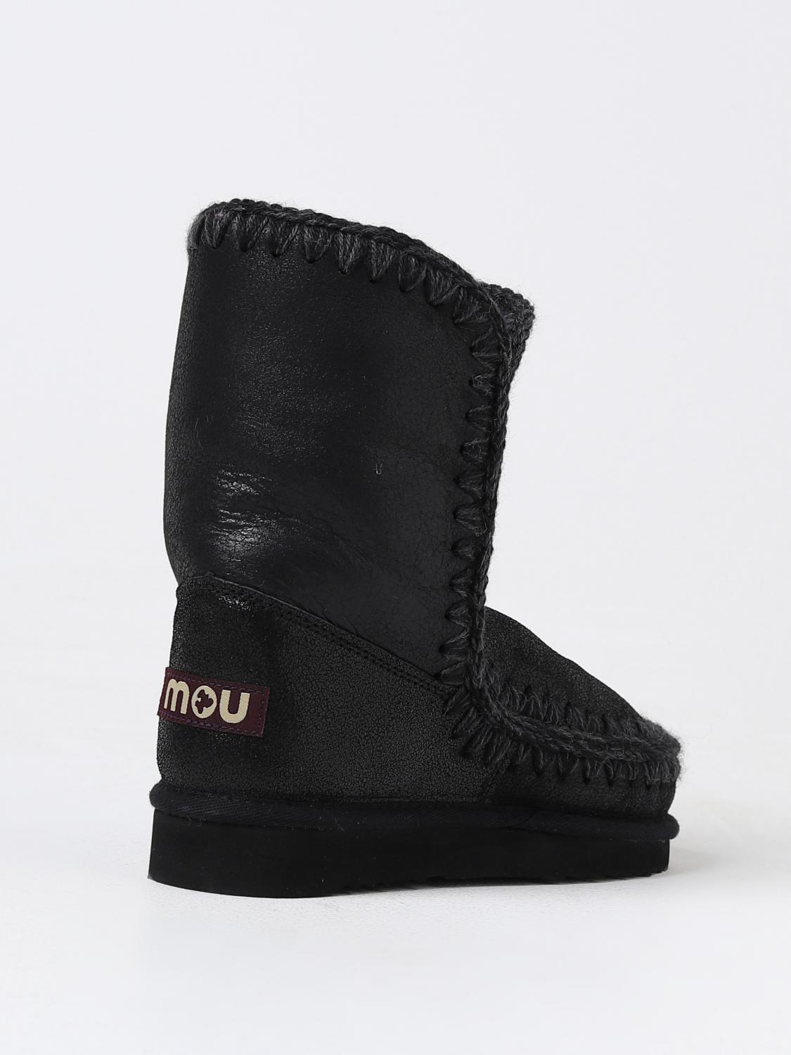 MOU STIVALI: Stivaletto Eskimo 24 Mou in camoscio fumè , Nero - Img 3