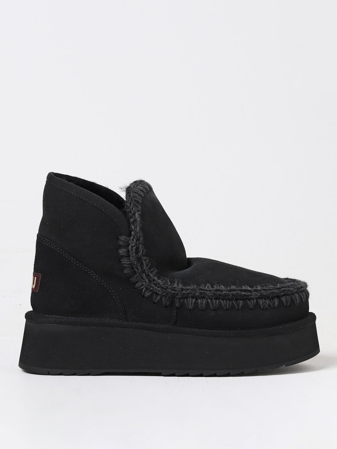 MOU FLACHE STIEFELETTEN: Flache stiefeletten damen Mou, Schwarz - Img 1