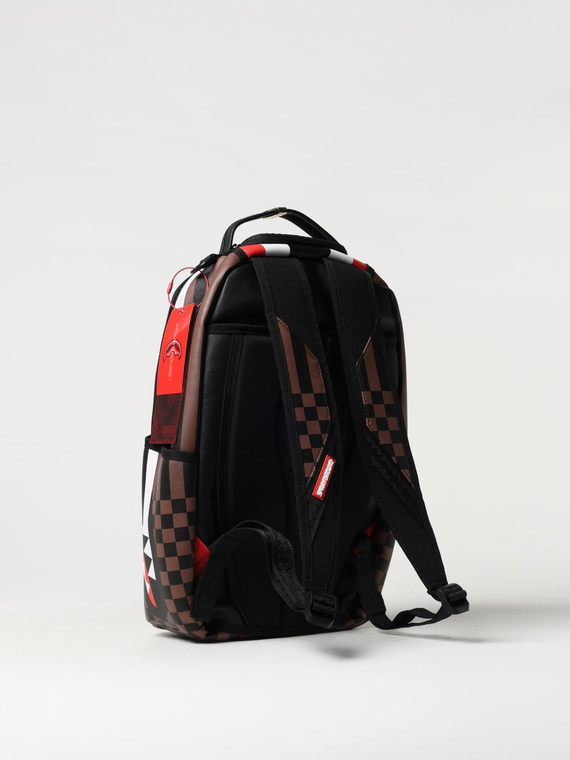 SPRAYGROUND ZAINO: Zaino New Shark Distort Sprayground in cotone spalmato saffiano stampato, Fantasia - Img 2