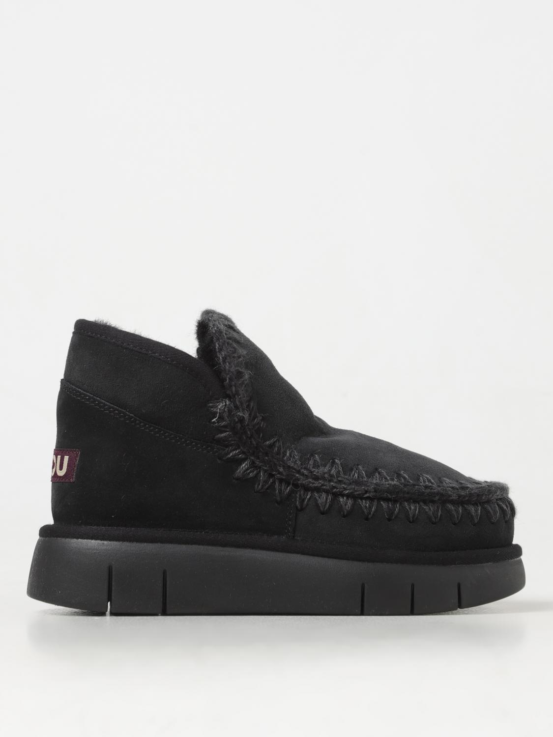 MOU FLAT ANKLE BOOTS: Sneakers woman Mou, Black - Img 1