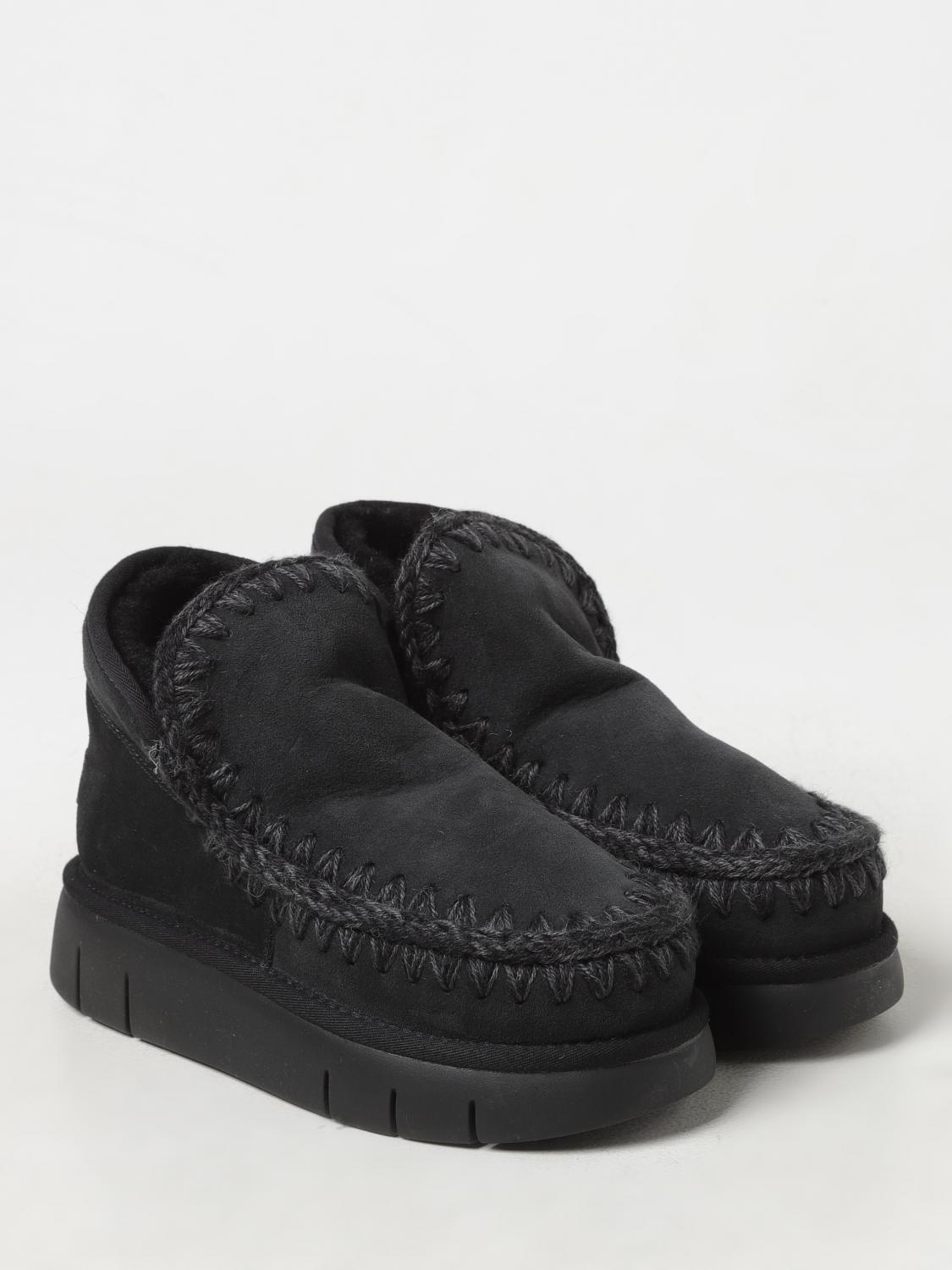 MOU FLAT ANKLE BOOTS: Sneakers woman Mou, Black - Img 2