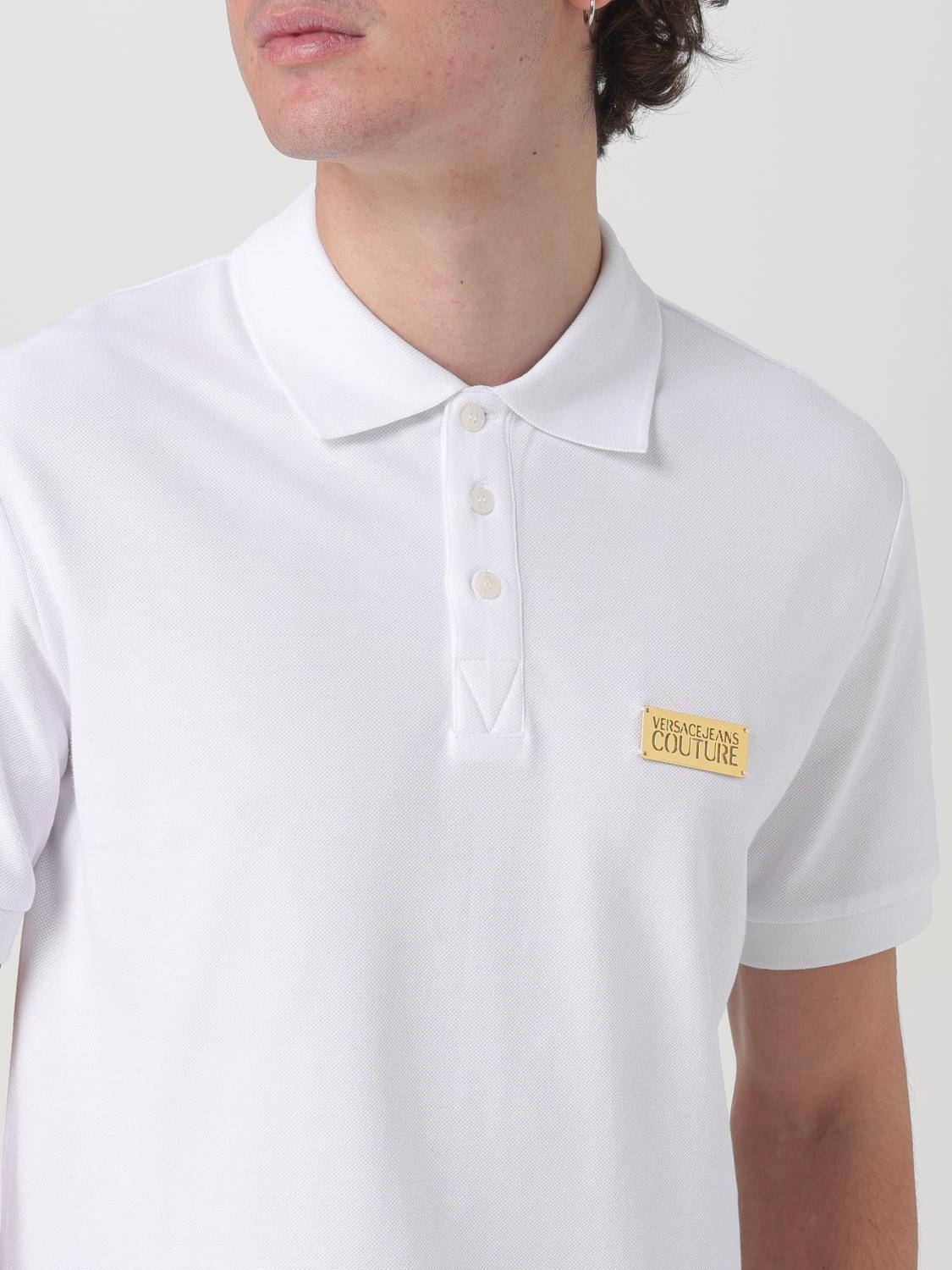 VERSACE JEANS COUTURE POLO SHIRT: Polo shirt men Versace Jeans Couture, White - Img 3