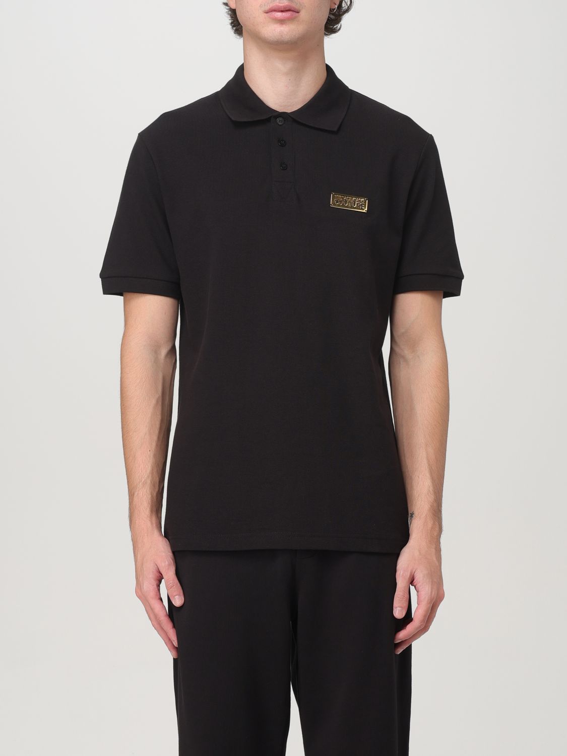 VERSACE JEANS COUTURE POLO SHIRT: Polo shirt men Versace Jeans Couture, Black - Img 1