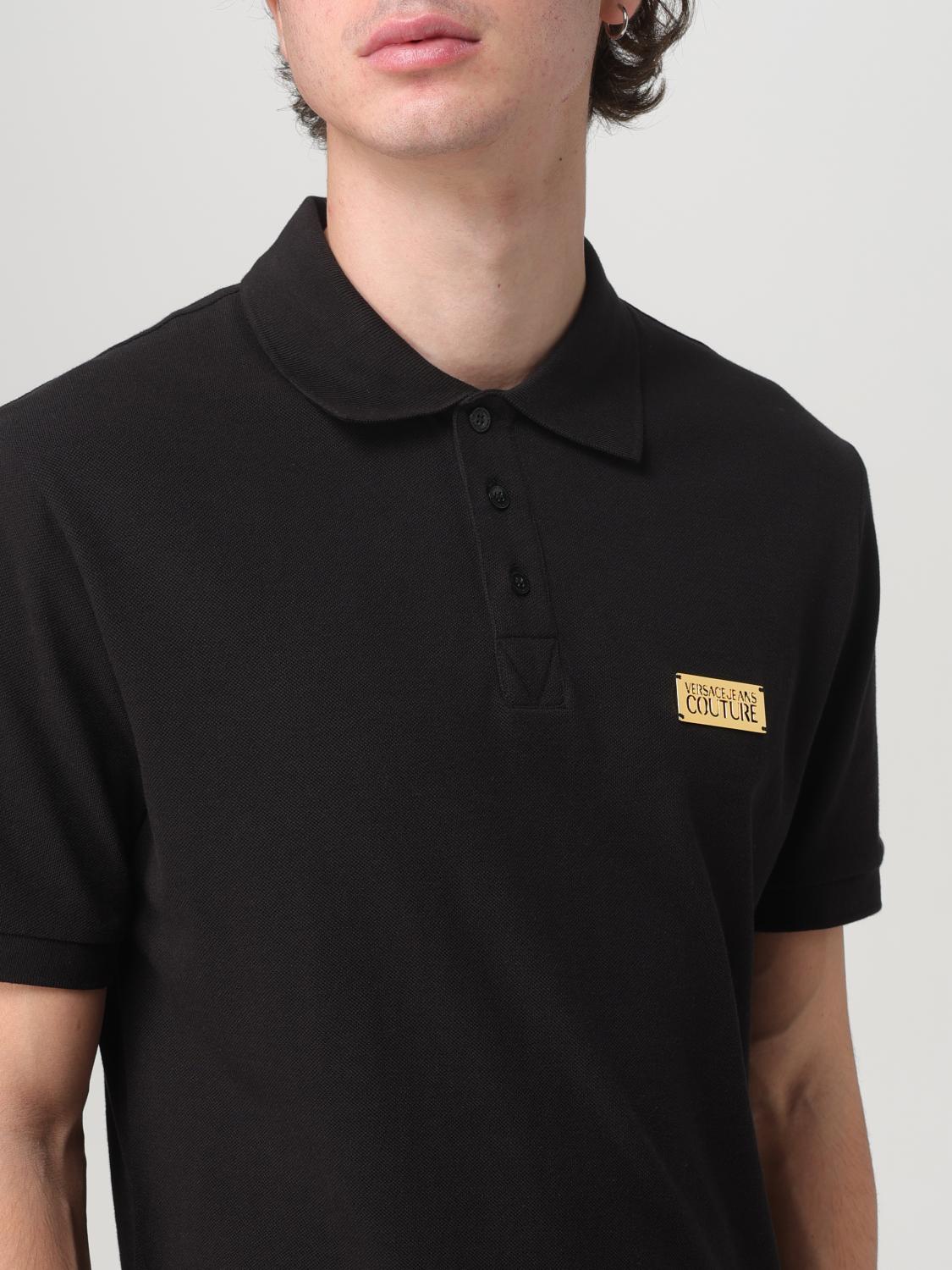 VERSACE JEANS COUTURE POLO SHIRT: Polo shirt men Versace Jeans Couture, Black - Img 4