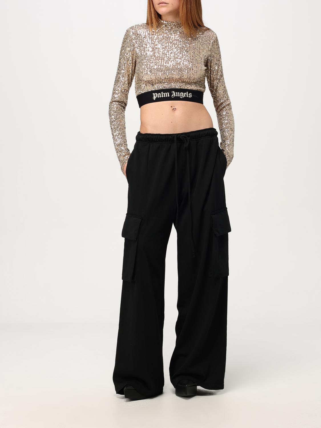 PALM ANGELS PANTS: Pants woman Palm Angels, Black - Img 2