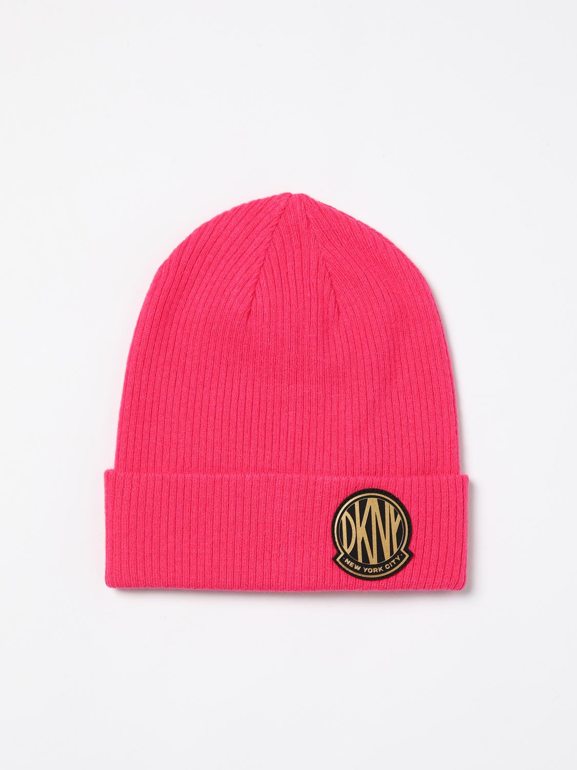 DKNY CAPPELLO: Cappello Dkny in maglia a coste , Rosa - Img 1