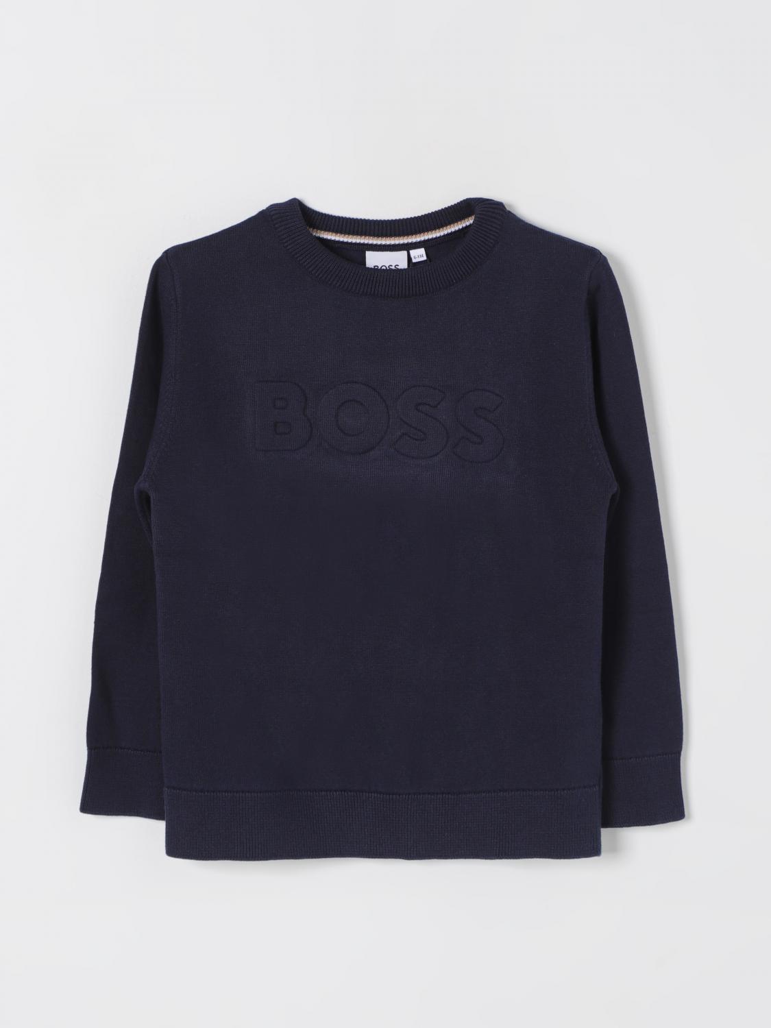 BOSS SWEATER: Sweater kids Boss, Marine - Img 1