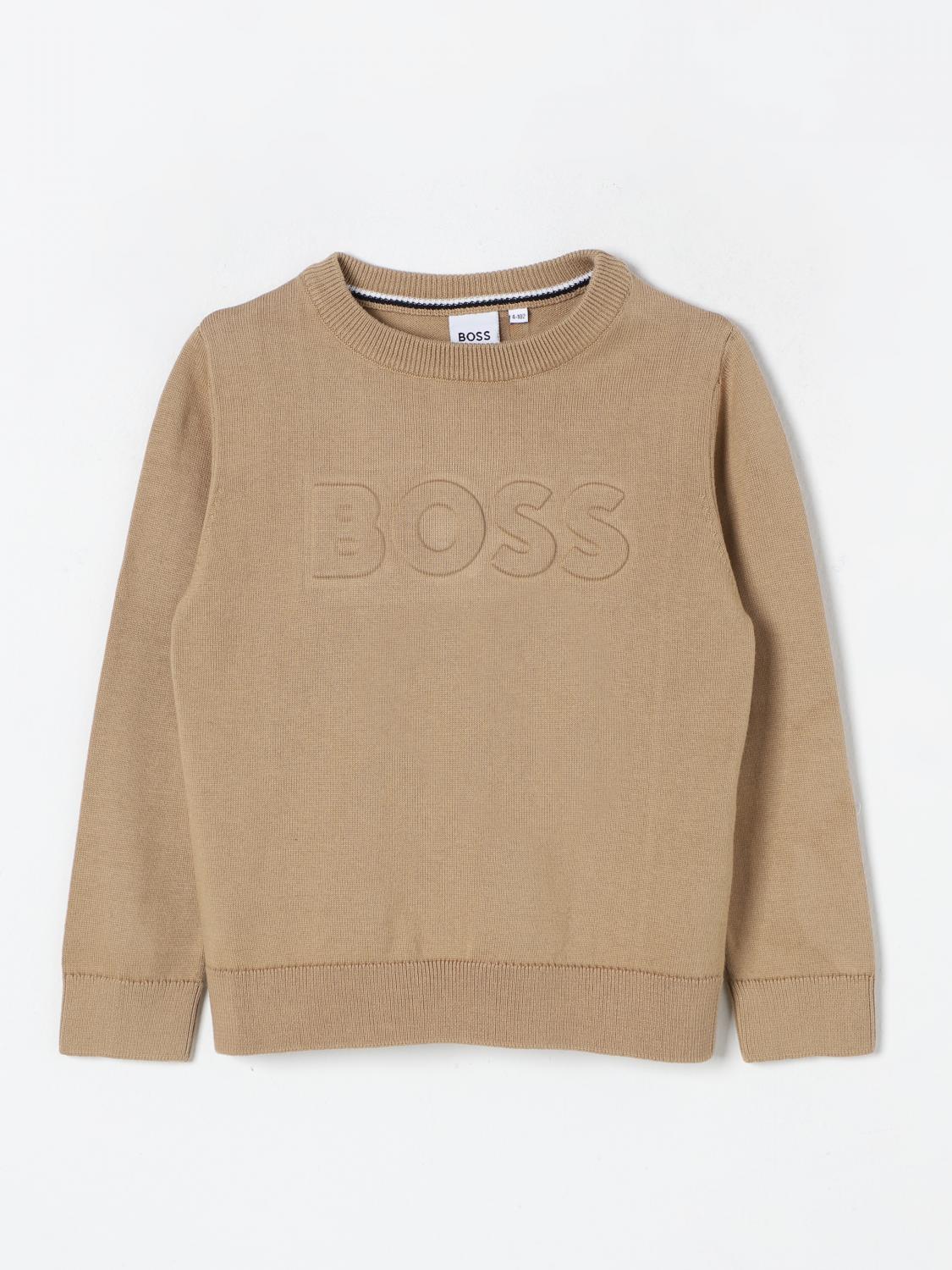 BOSS PULLOVER: Pullover kinder Boss, Biscuit - Img 1