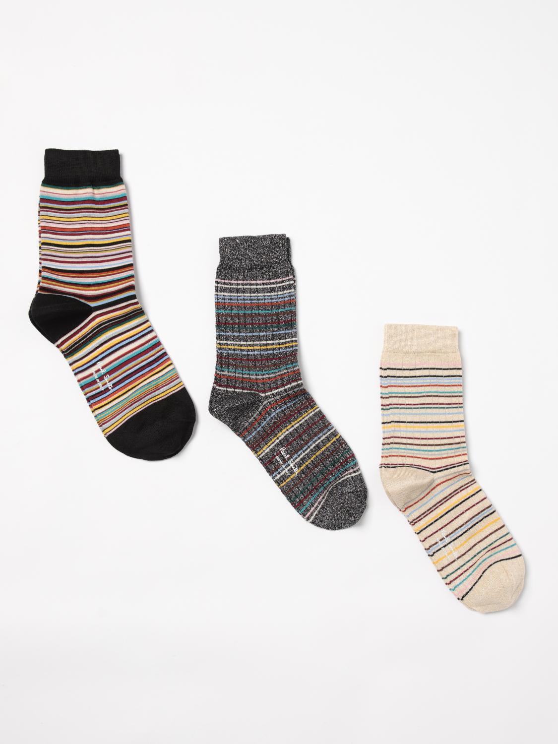 Giglio Calze Paul Smith in cotone stretch con righe multicolor