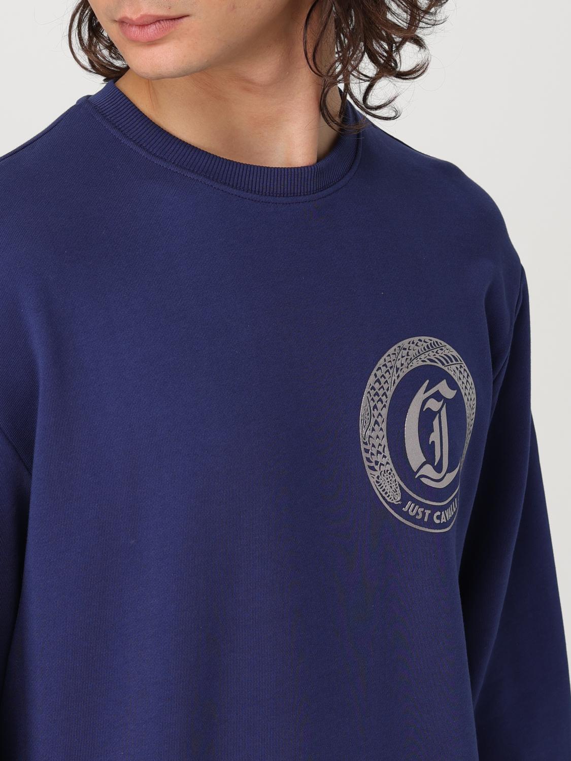 JUST CAVALLI FELPA: Felpa con logo Just Cavalli, Blue - Img 3