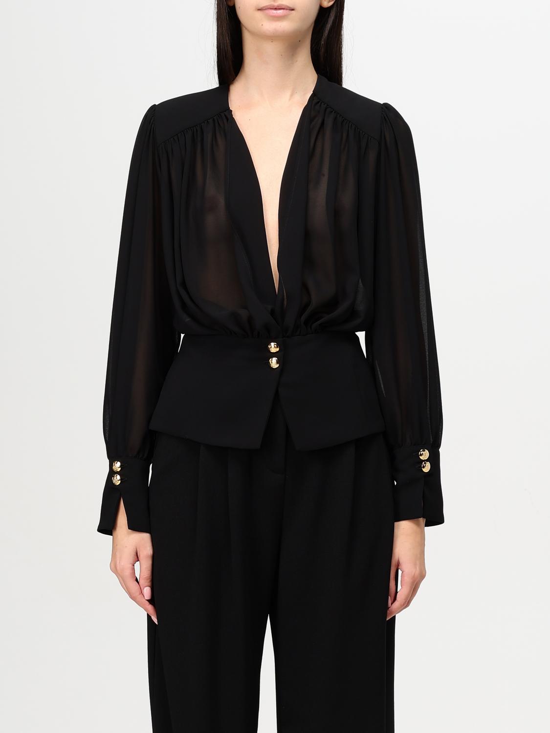 ELISABETTA FRANCHI TOP: Shirt woman Elisabetta Franchi, Black - Img 1