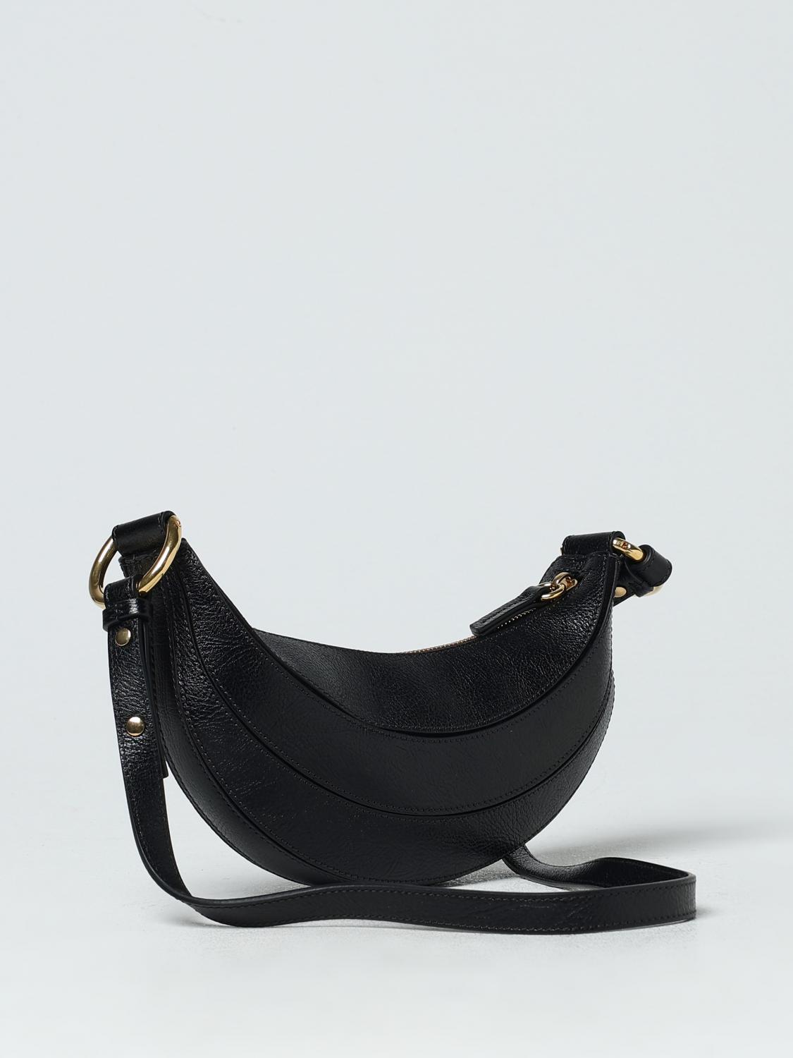 CHLOÉ BORSA MINI: Borsa Banana Chloè in pelle a grana , Nero - Img 3