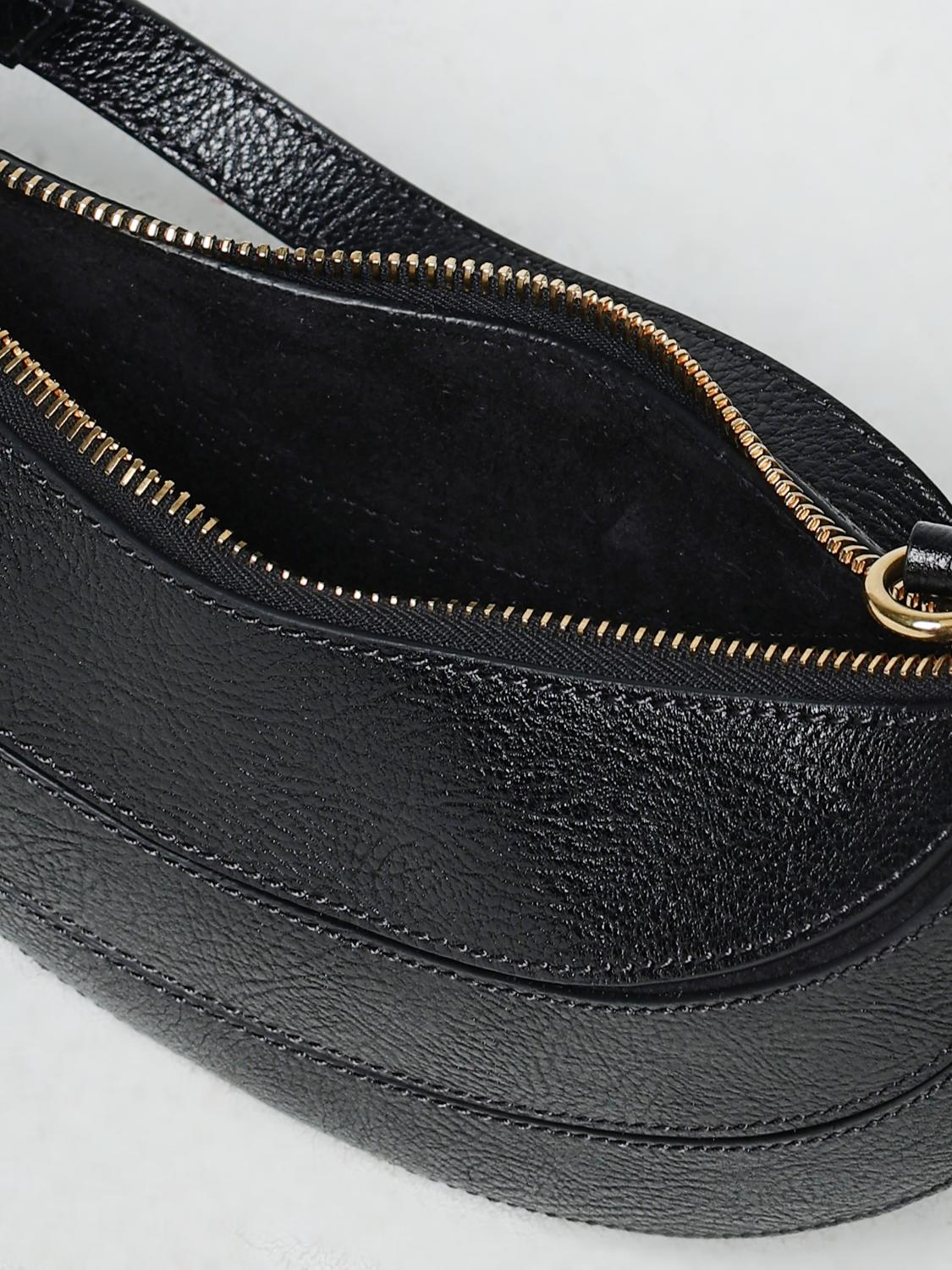 CHLOÉ BORSA MINI: Borsa Banana Chloè in pelle a grana , Nero - Img 5
