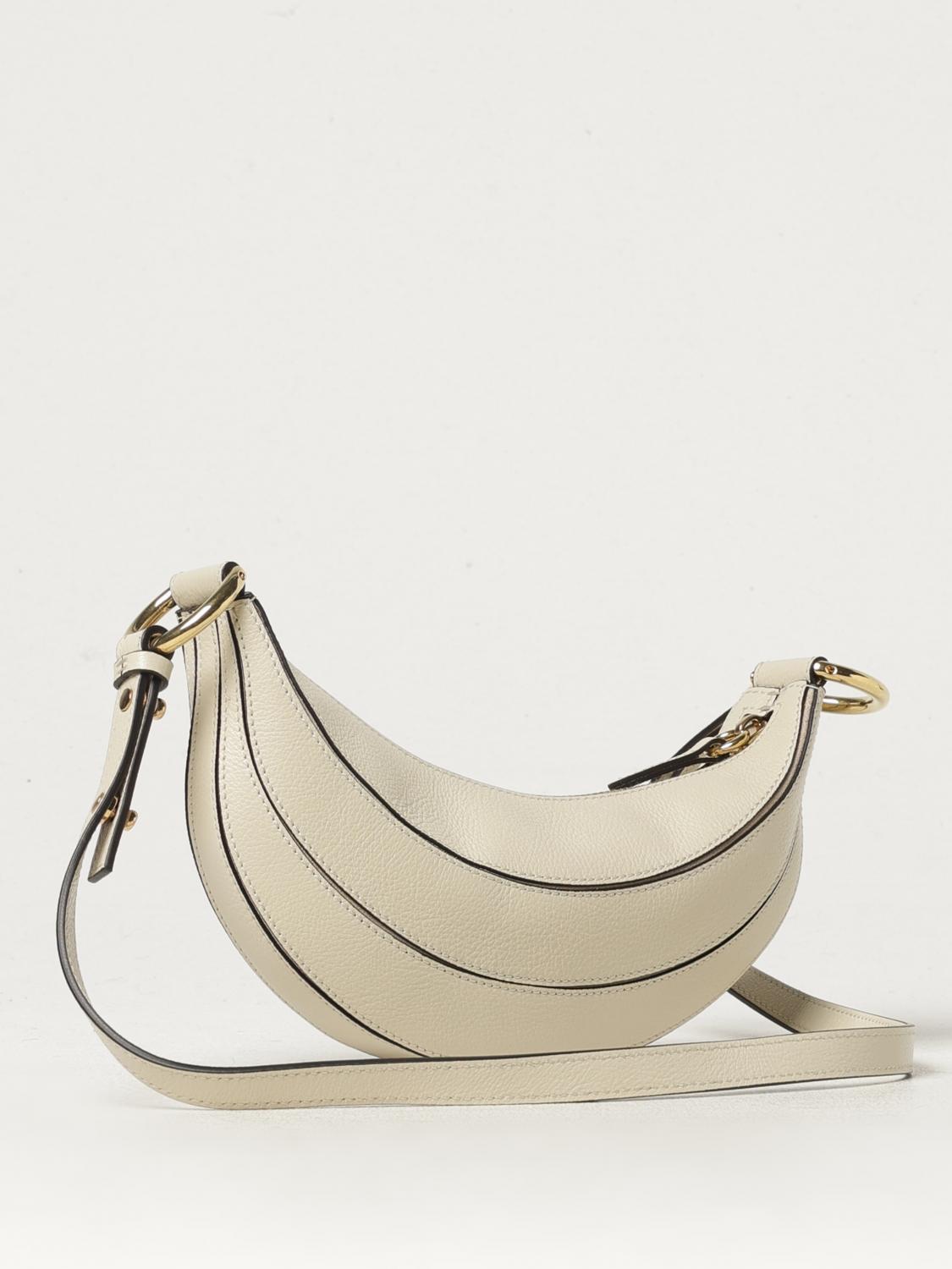 CHLOÉ BORSA MINI: Borsa Banana Chloè in pelle a grana , Beige - Img 3