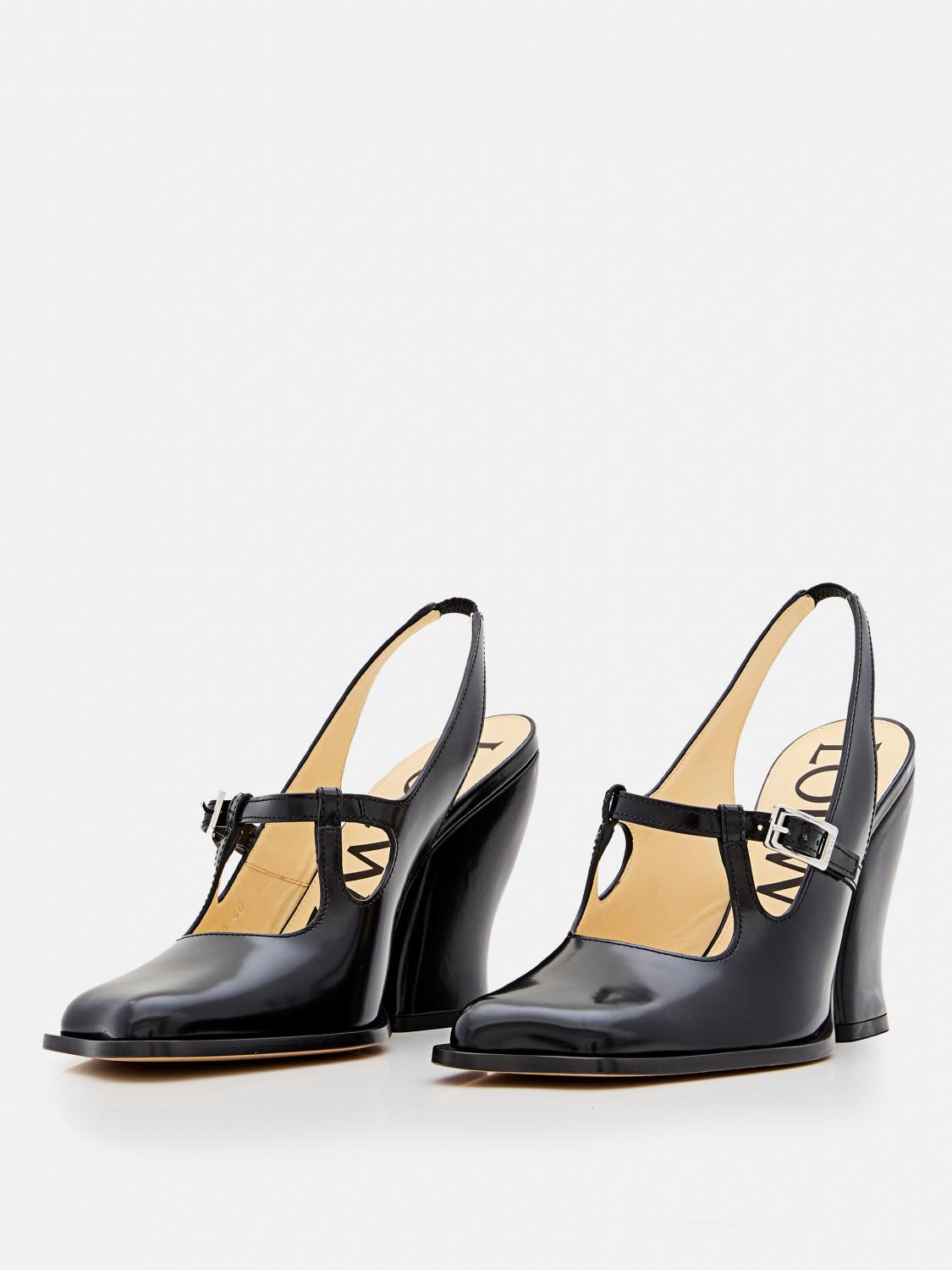 LOEWE SCARPE CON TACCO: Slingback Loewe in pelle , Nero - Img 2