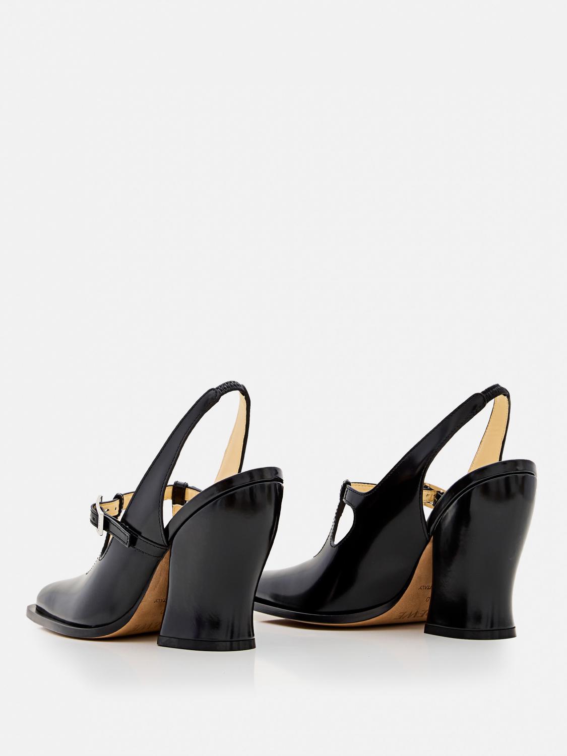 LOEWE SCARPE CON TACCO: Slingback Loewe in pelle , Nero - Img 3