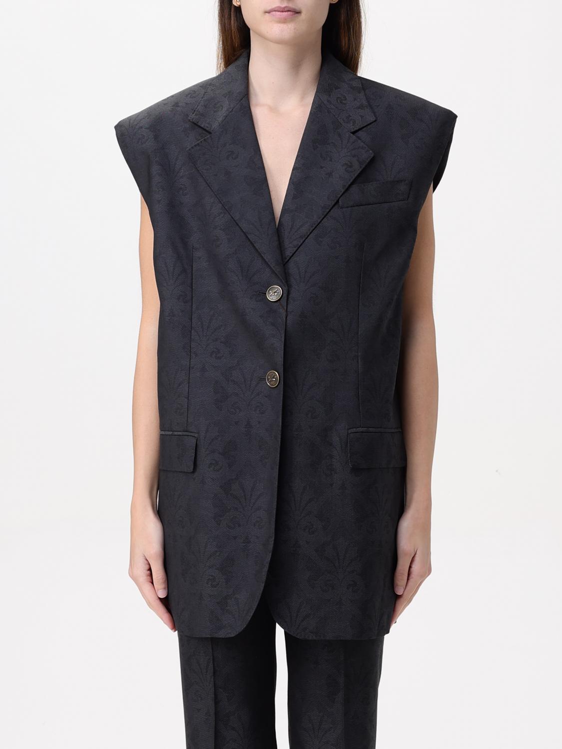 ETRO WAISTCOAT: Jacket woman Etro, Grey - Img 1