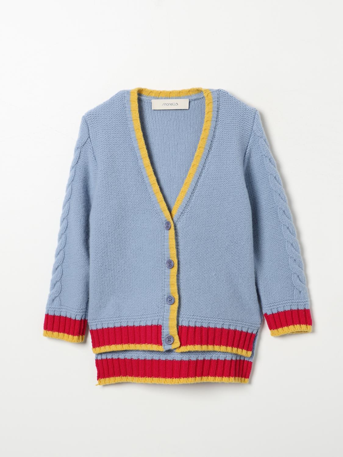 SIMONETTA SWEATER: Sweater kids Simonetta, Gnawed Blue - Img 1