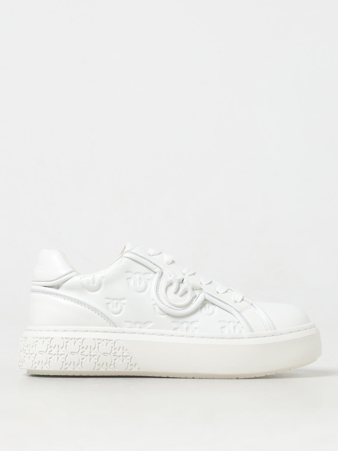 PINKO SNEAKERS: Scarpe Yoko 06 Pinko in pelle con logo , Bianco - Img 1