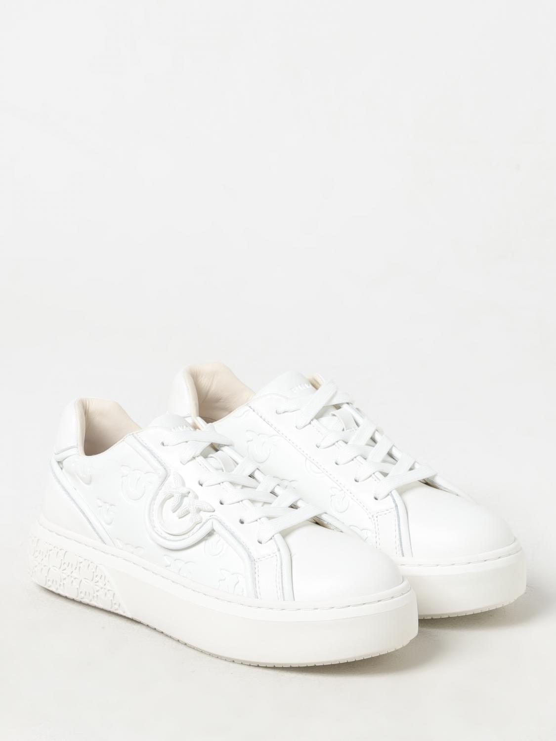 PINKO SNEAKERS: Scarpe Yoko 06 Pinko in pelle con logo , Bianco - Img 2