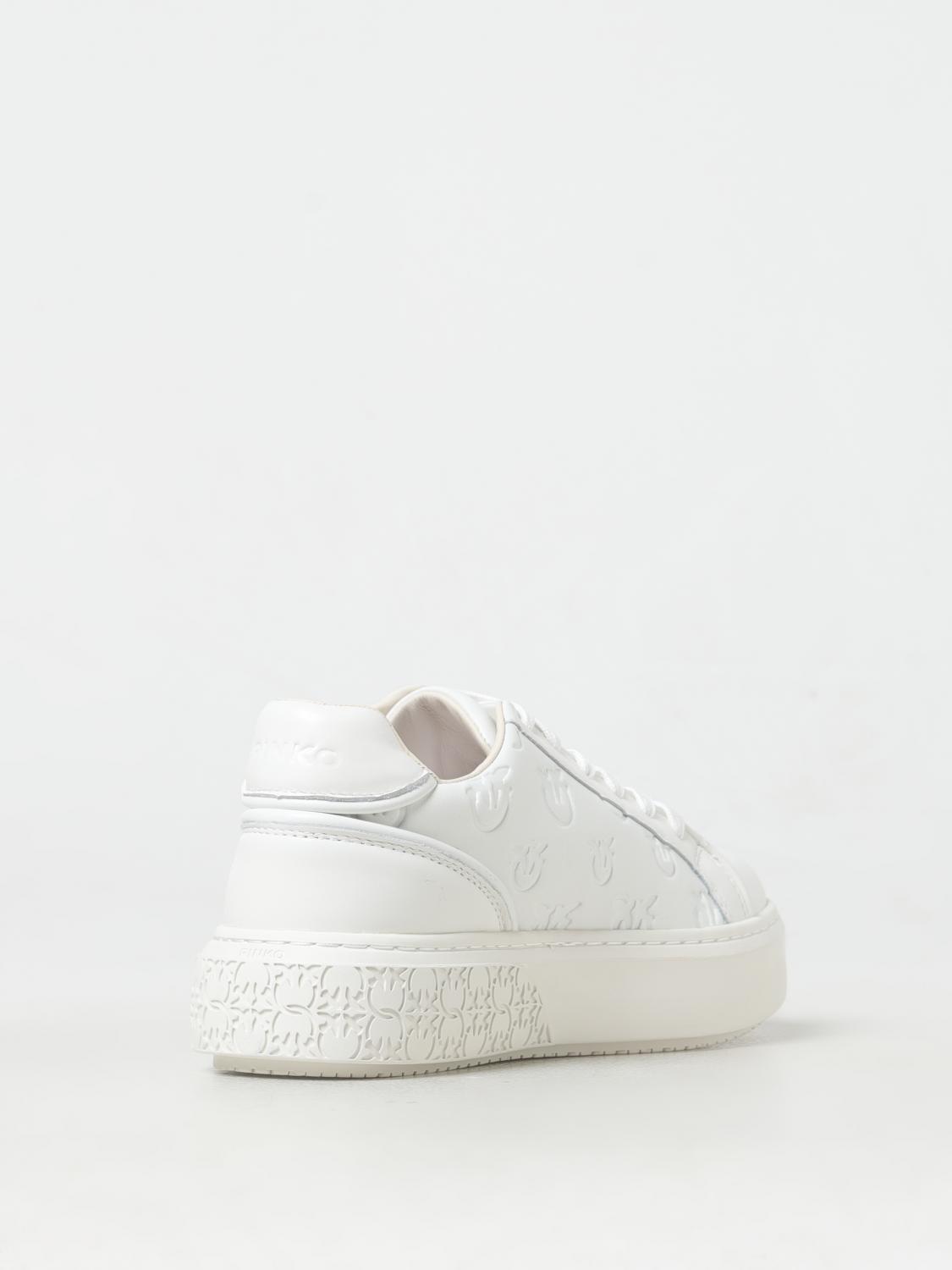 PINKO SNEAKERS: Scarpe Yoko 06 Pinko in pelle con logo , Bianco - Img 3