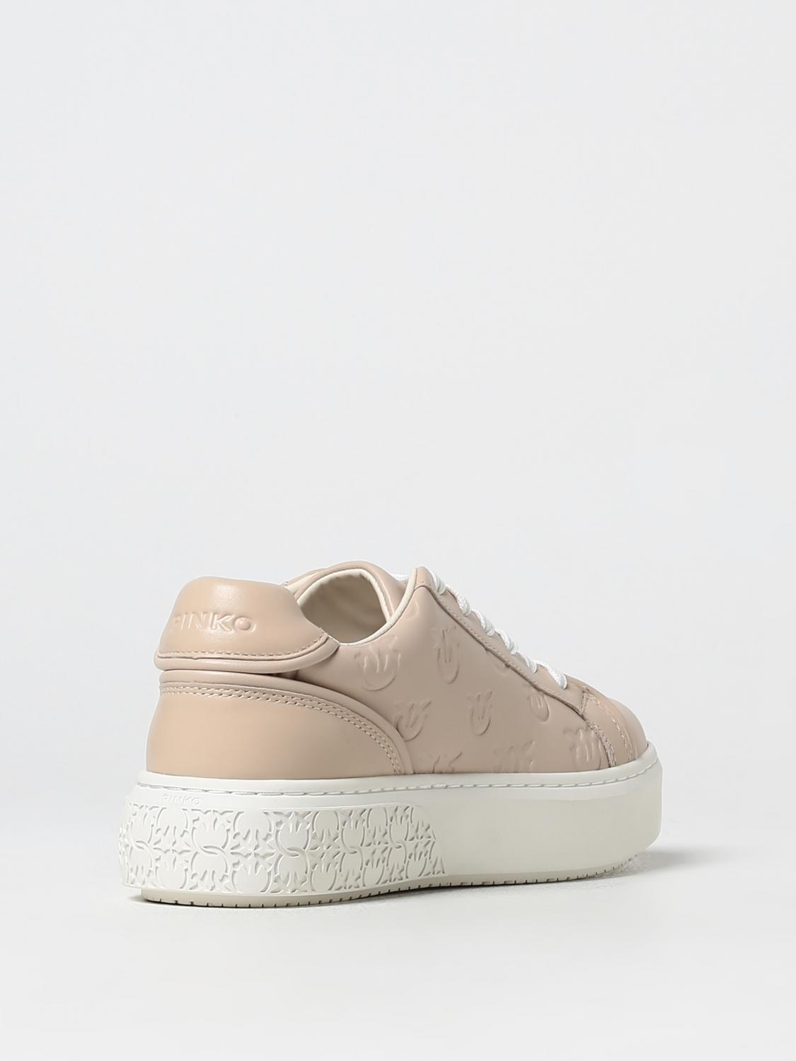 PINKO SNEAKERS: Scarpe Yoko 06 Pinko in pelle con logo , Nudo - Img 3