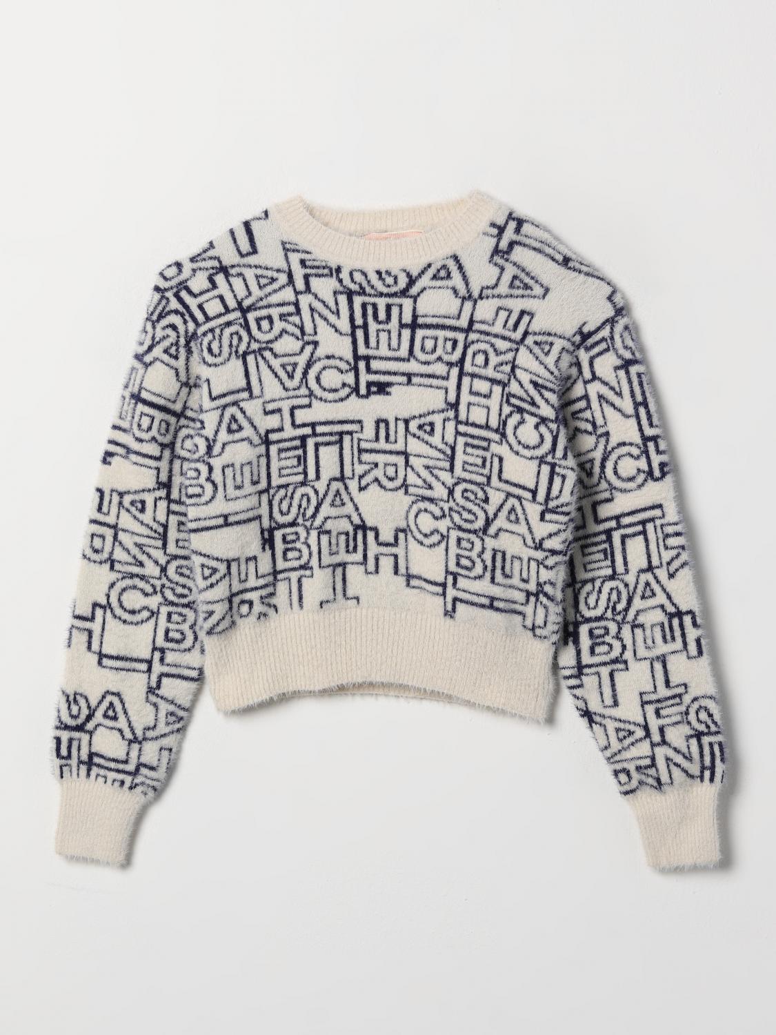 ELISABETTA FRANCHI LA MIA BAMBINA SWEATER: Sweater kids Elisabetta Franchi La Mia Bambina, Butter - Img 1