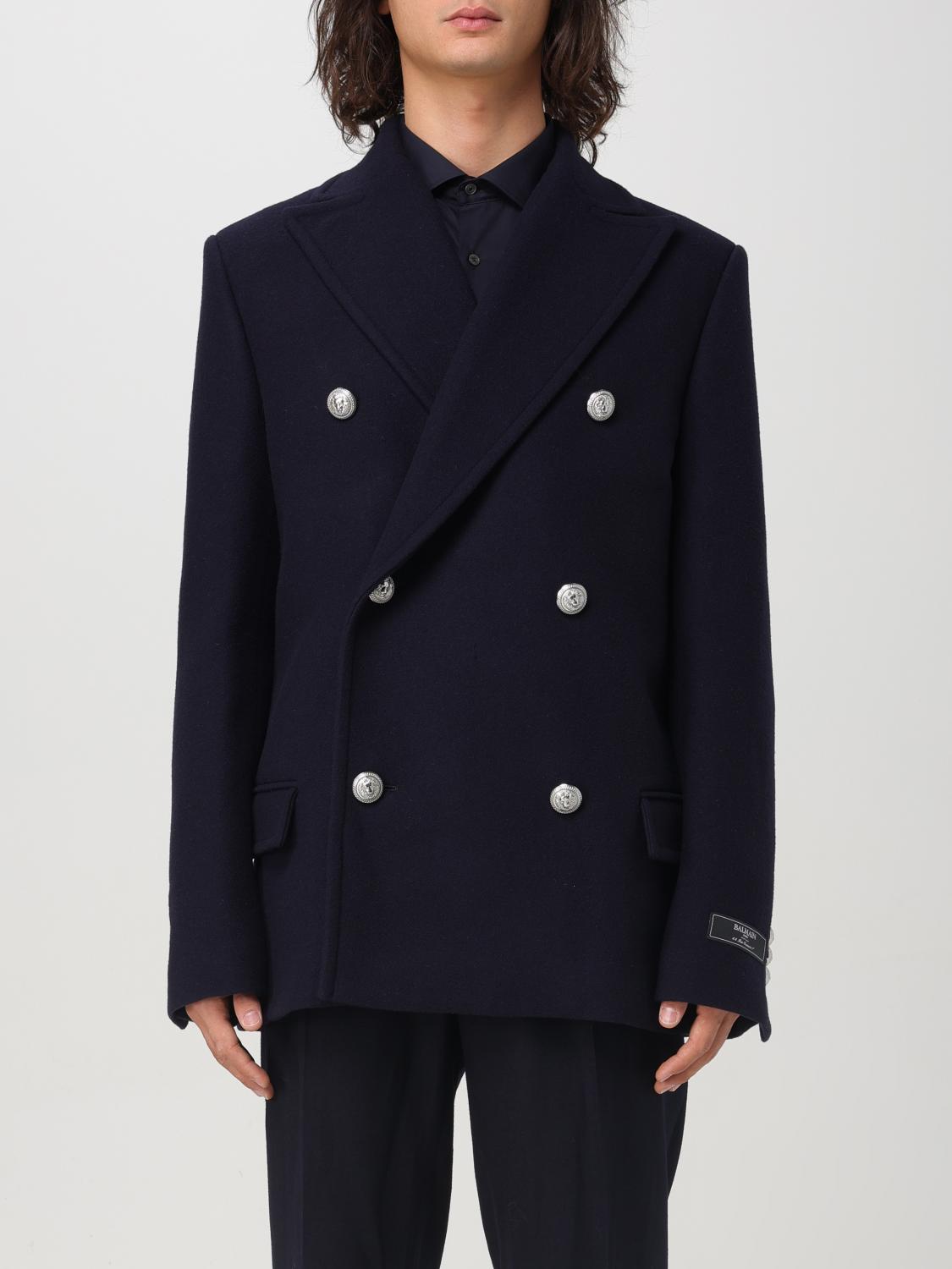 Balmain mens coat best sale