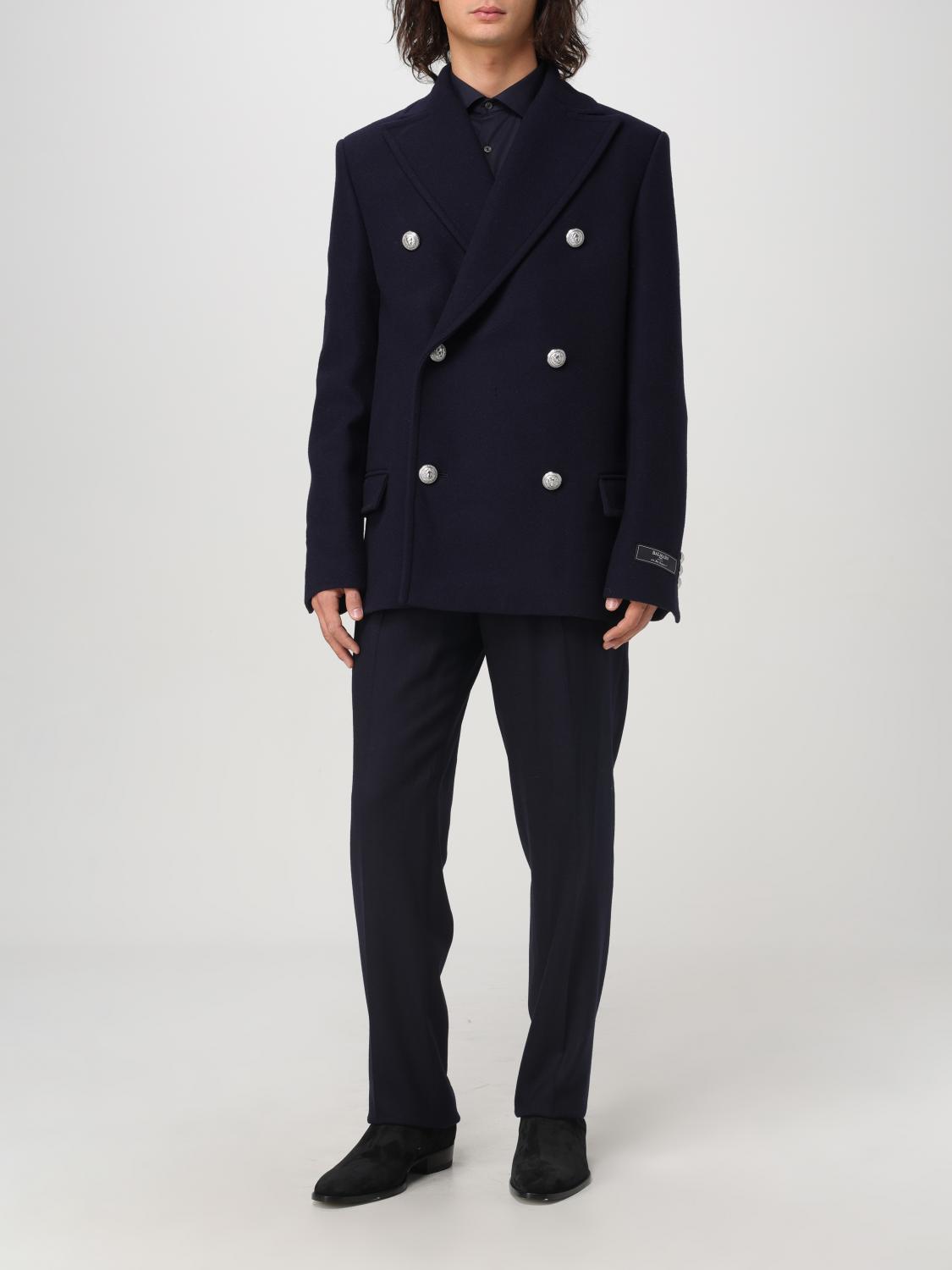 BALMAIN COAT: Coat men Balmain, Blue - Img 2