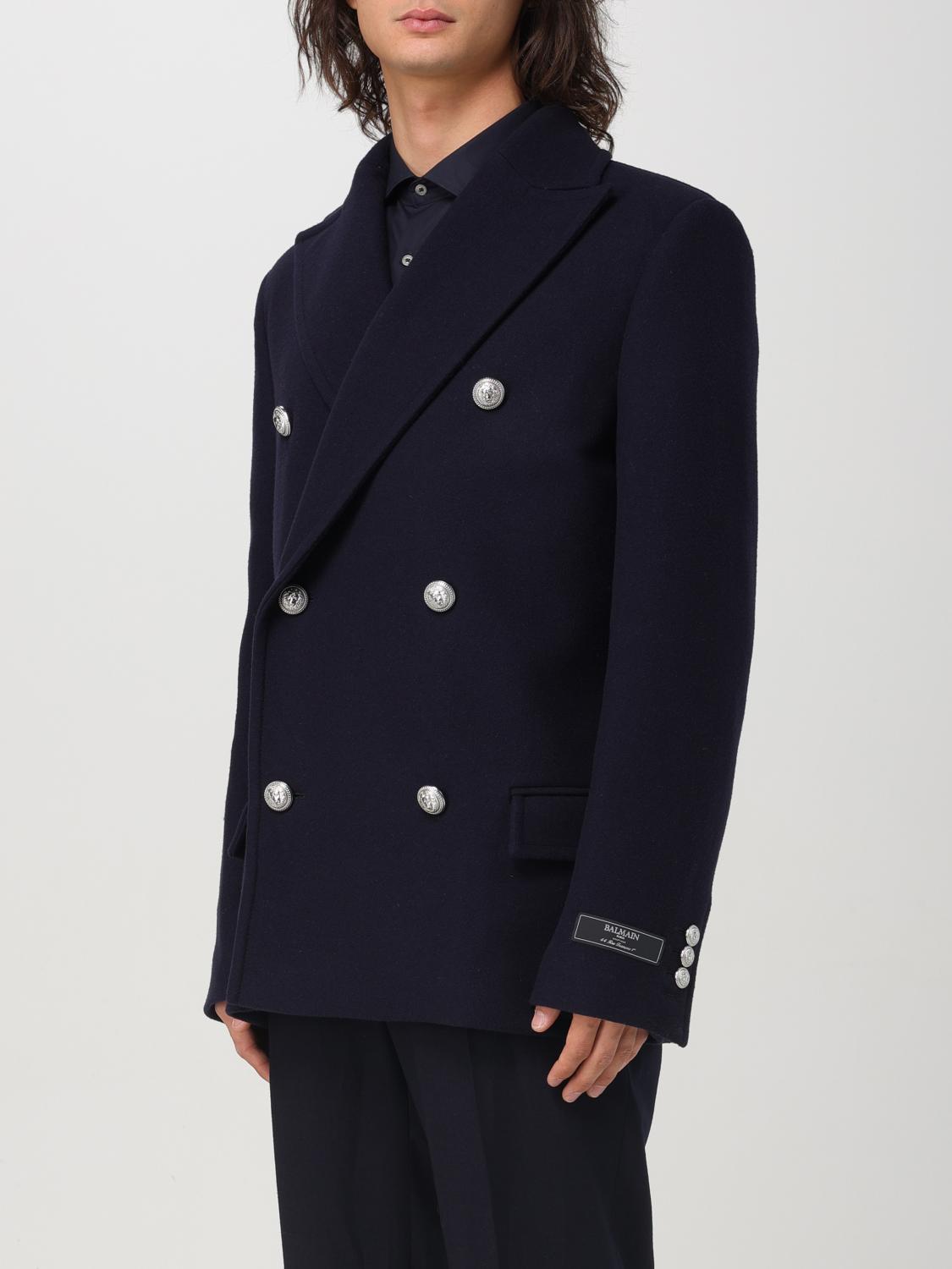 Balmain coat mens best sale