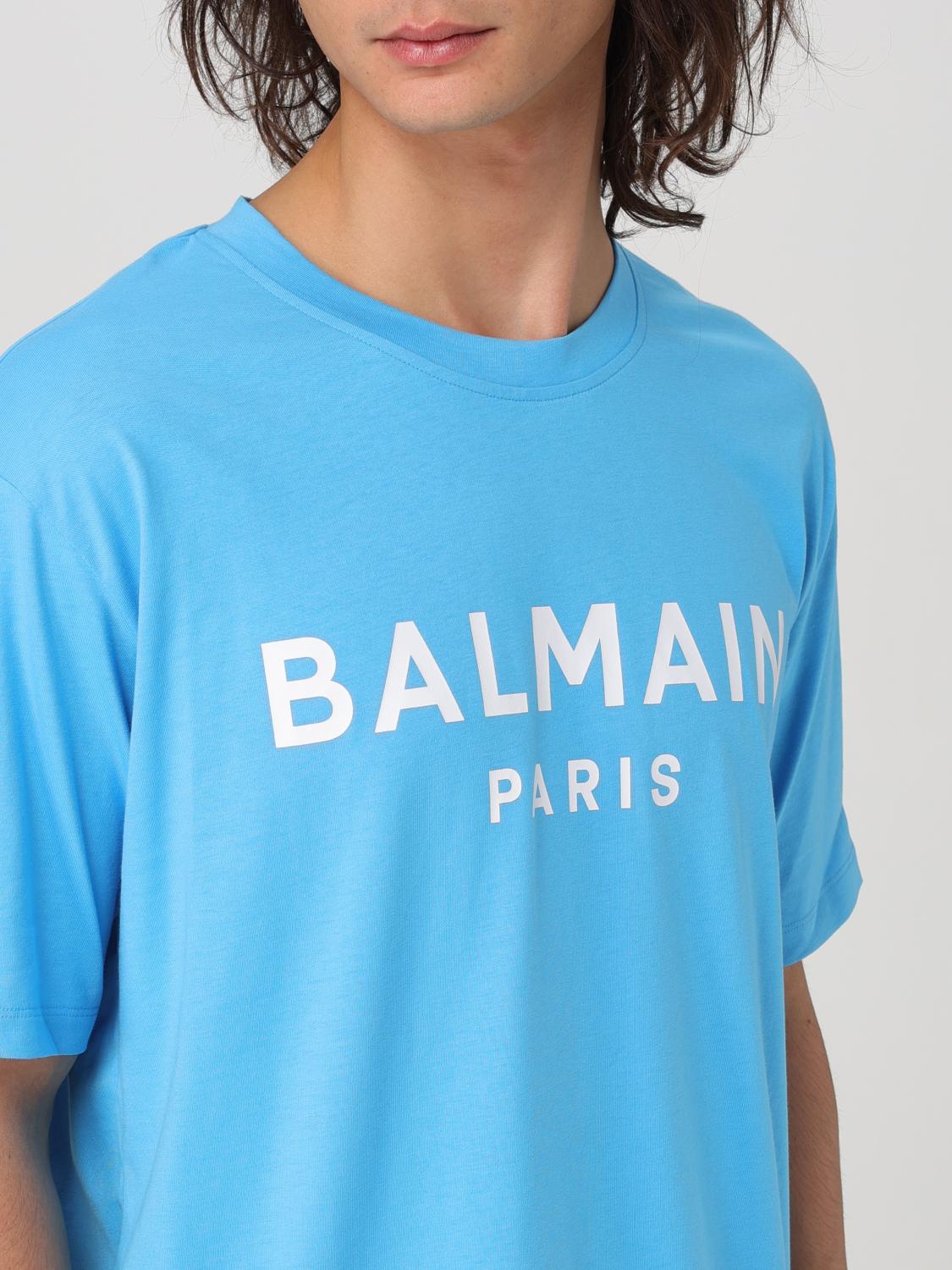 BALMAIN T-SHIRT: T-shirt men Balmain, Sky - Img 5