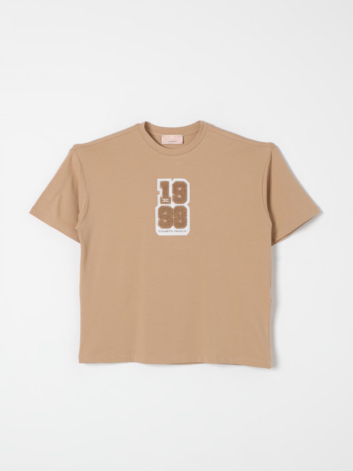 ELISABETTA FRANCHI LA MIA BAMBINA T-SHIRT: T-shirt kids Elisabetta Franchi La Mia Bambina, Camel - Img 1