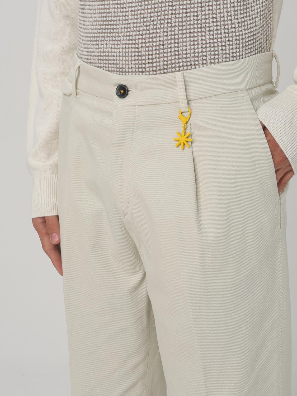 MANUEL RITZ PANTS: Pants men Manuel Ritz, Yellow Cream - Img 3