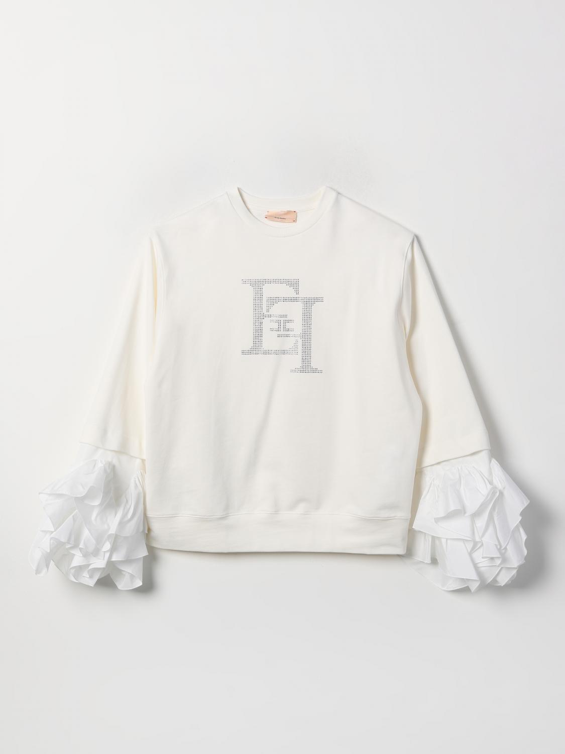 ELISABETTA FRANCHI LA MIA BAMBINA SWEATER: Sweater kids Elisabetta Franchi La Mia Bambina, Ivory - Img 1