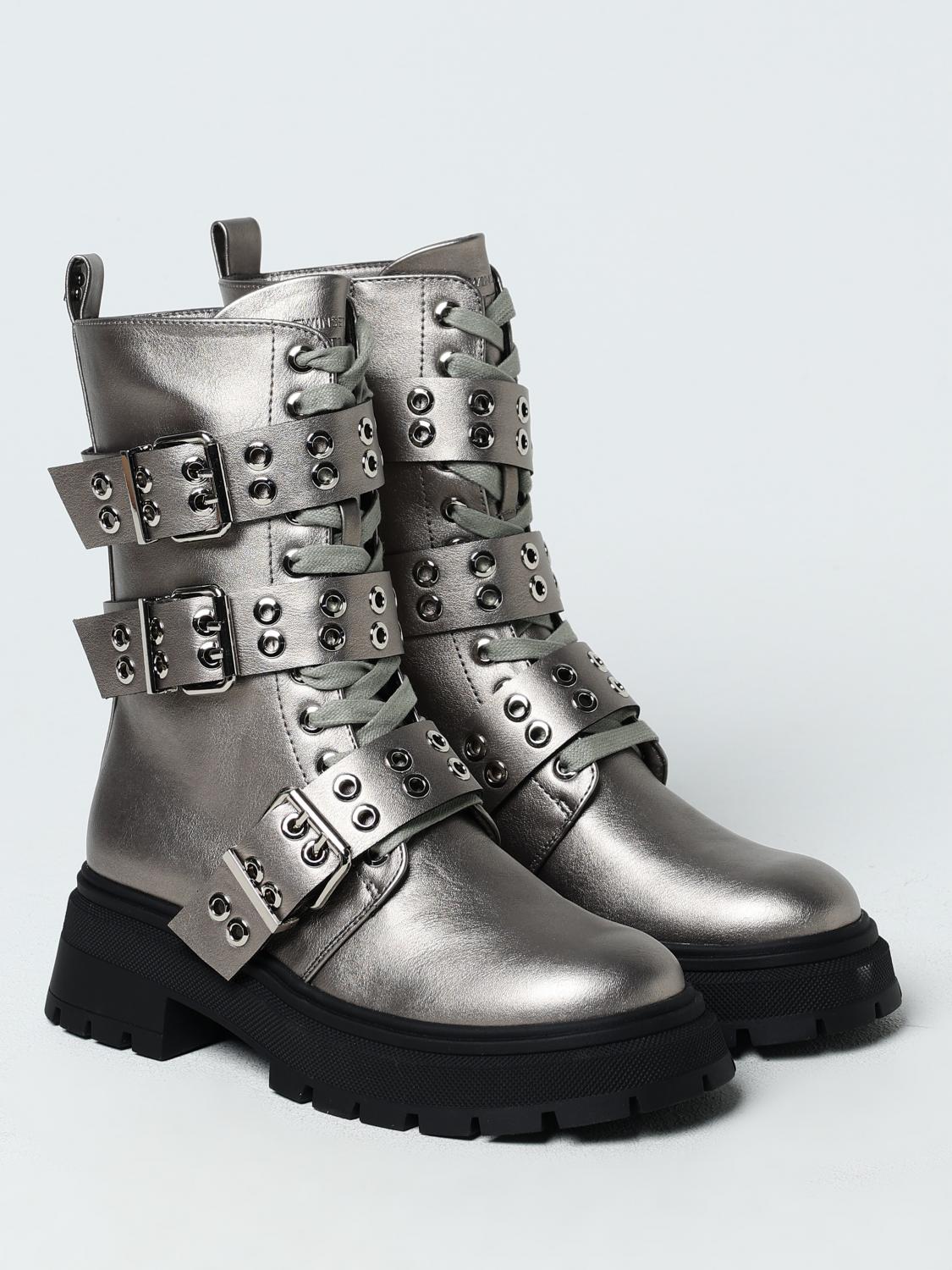 ACTITUDE TWINSET FLAT ANKLE BOOTS: Flat ankle boots woman Twinset - Actitude, Grey - Img 2