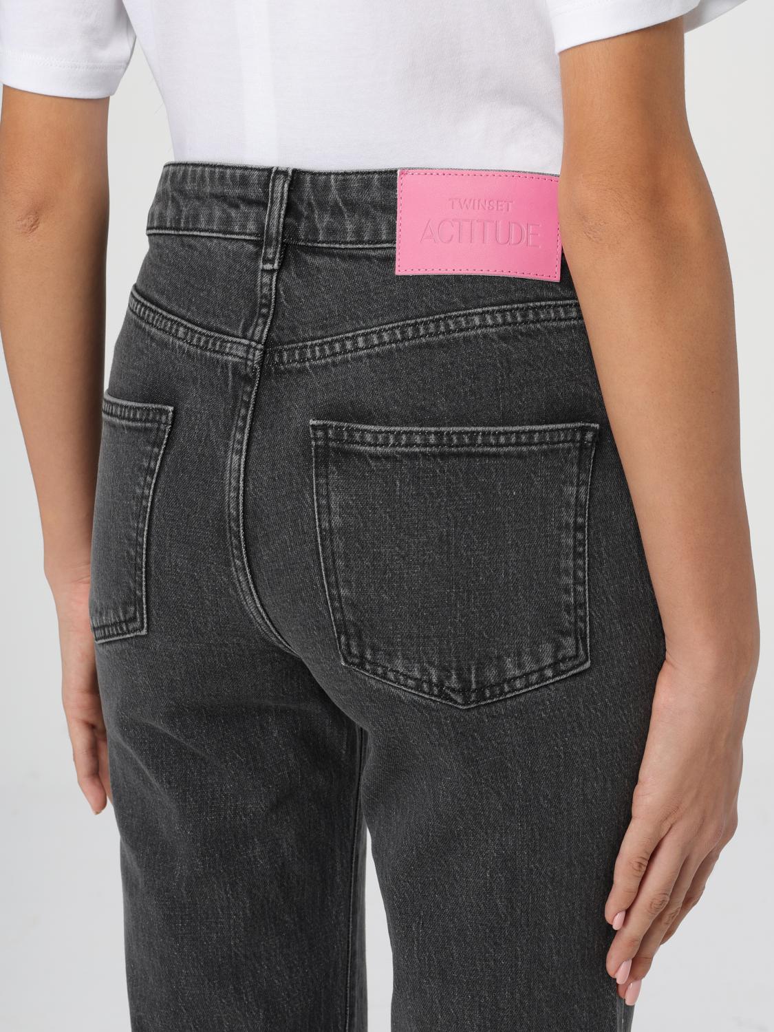 ACTITUDE TWINSET JEANS: Jeans woman Twinset - Actitude, Black - Img 3