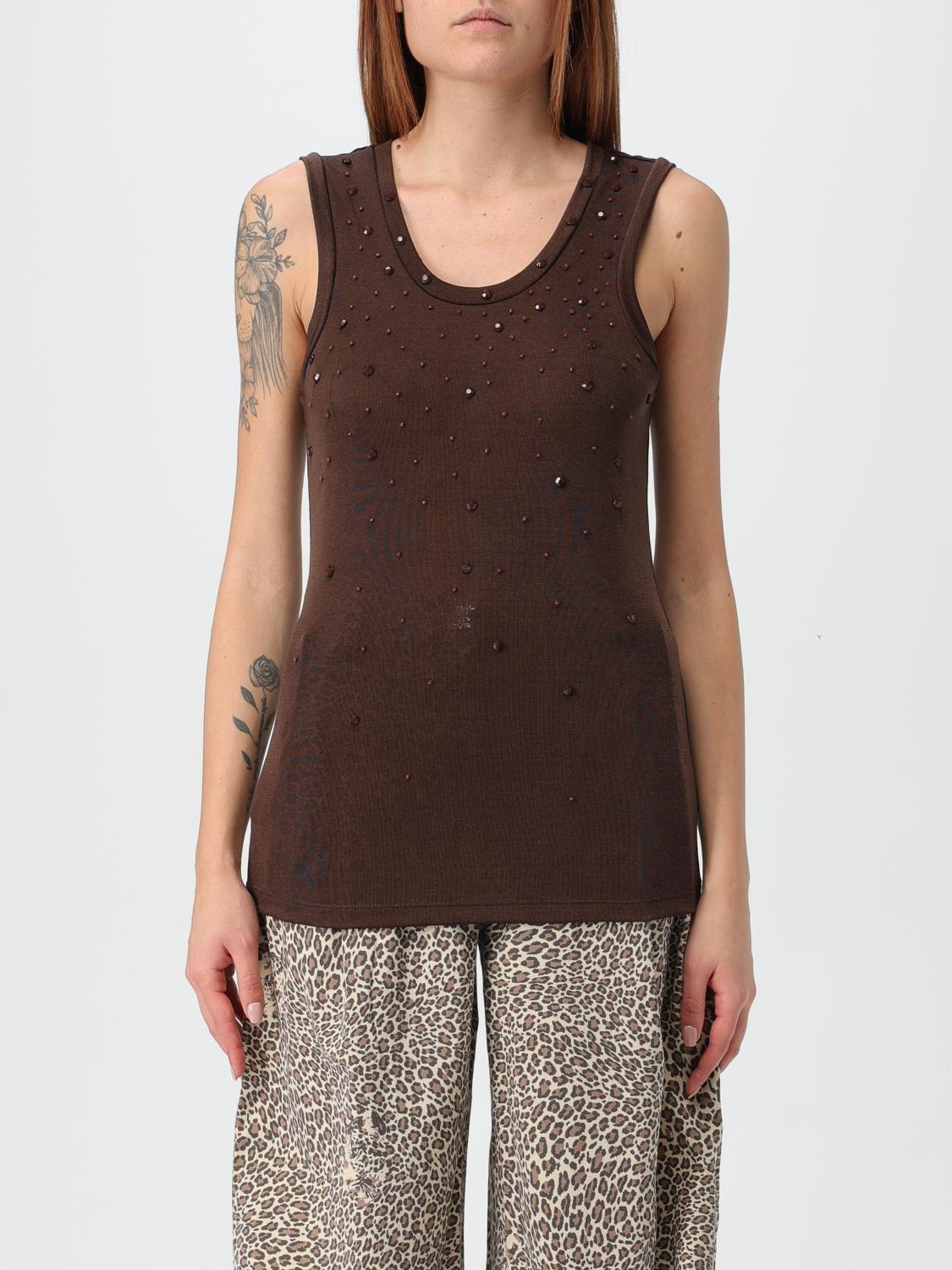 TWINSET ACTITUDE TOP: Top mujer Twinset - Actitude, Marrón - Img 1