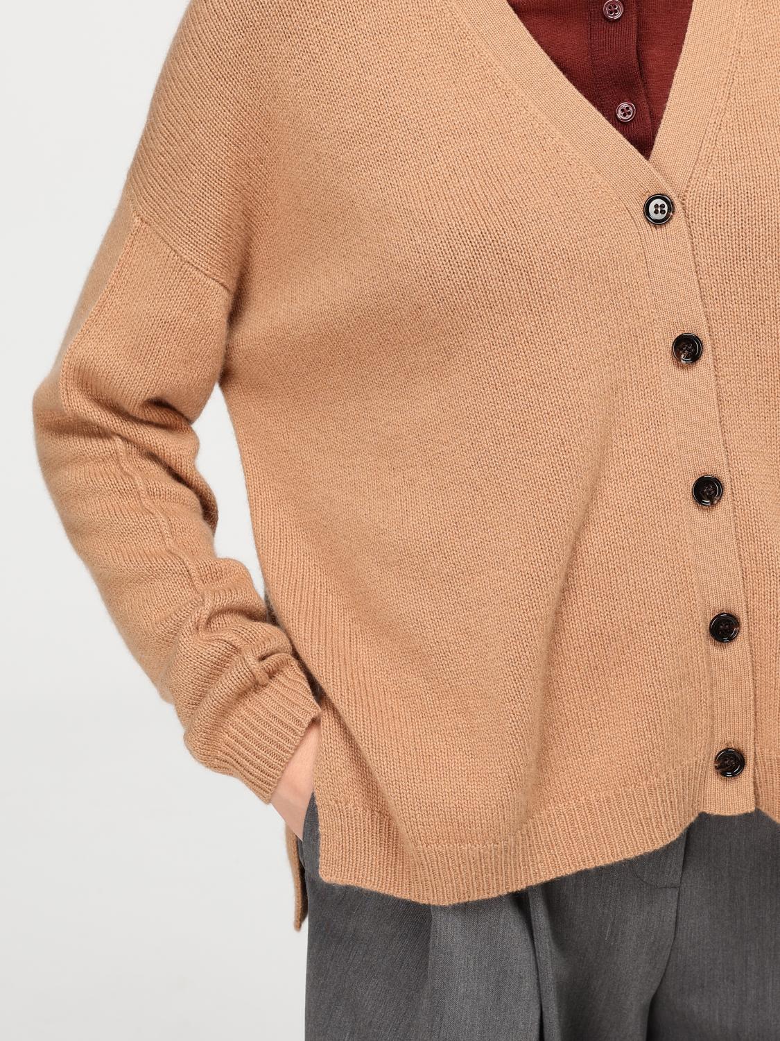 ALLUDE CARDIGAN: Allude cashmere cardigan, Camel - Img 4