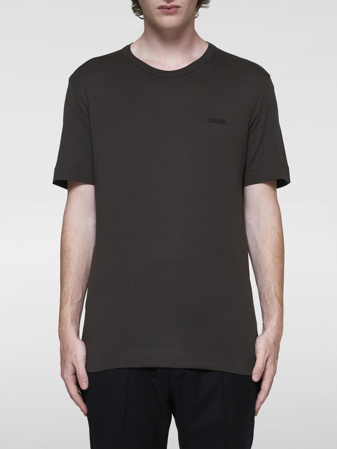 ZEGNA T-SHIRT: T-shirt men Zegna, Brown - Img 1