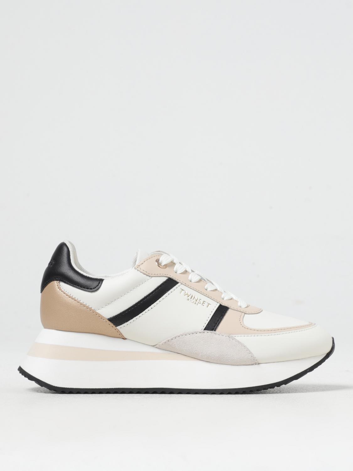 TWINSET SNEAKERS: Sneakers Twinset in pelle , Bianco 1 - Img 1
