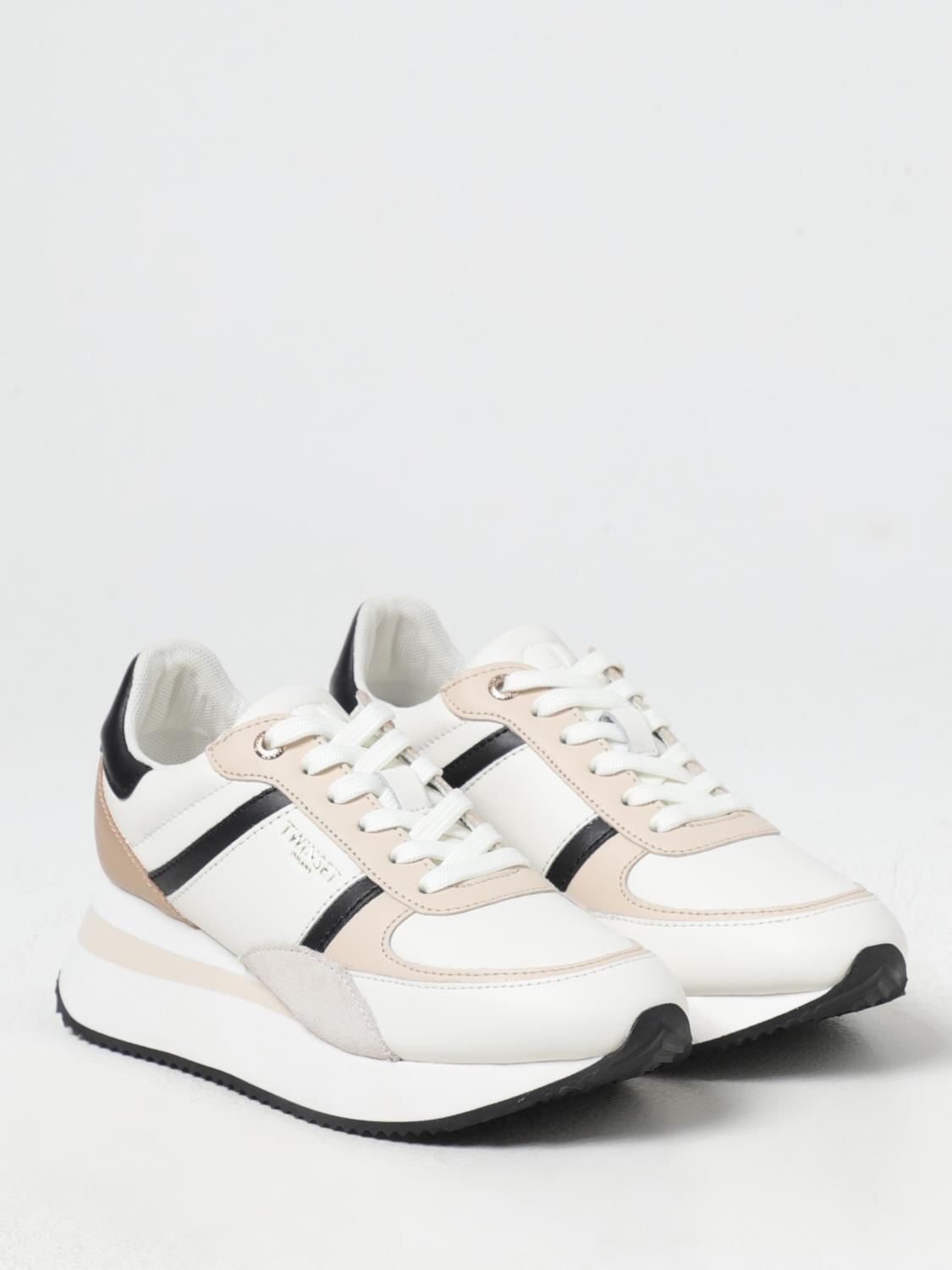 TWINSET SNEAKERS: Sneakers Twinset in pelle , Bianco 1 - Img 2