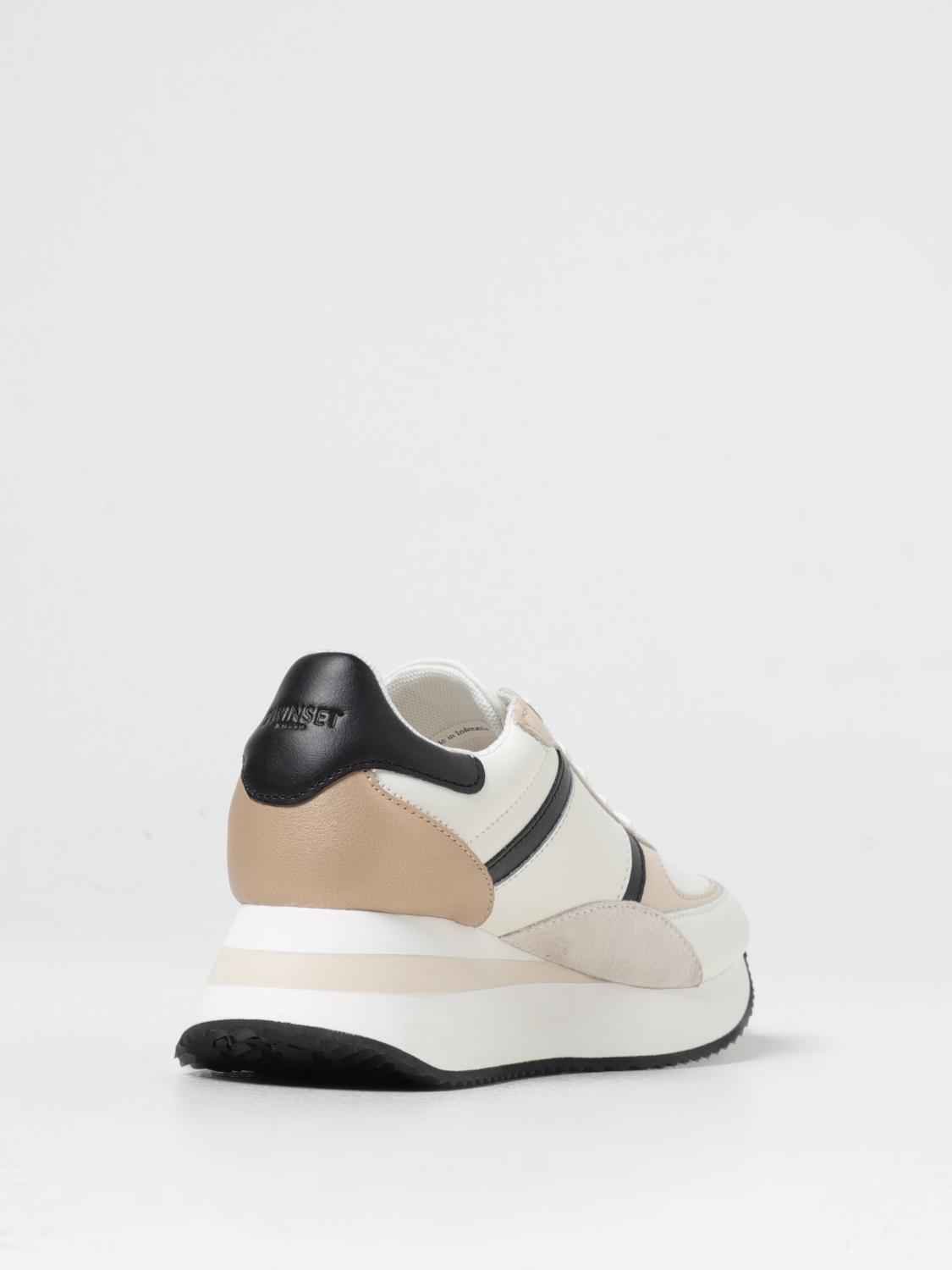 TWINSET SNEAKERS: Sneakers Twinset in pelle , Bianco 1 - Img 3